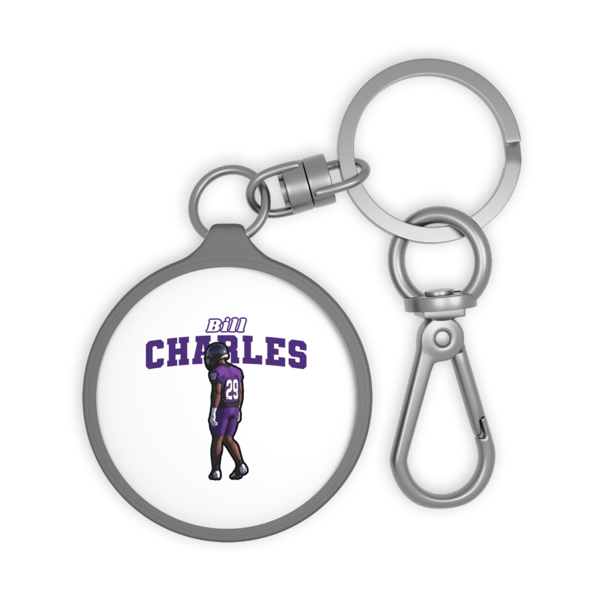 Keychain — character_name_arch in Grey