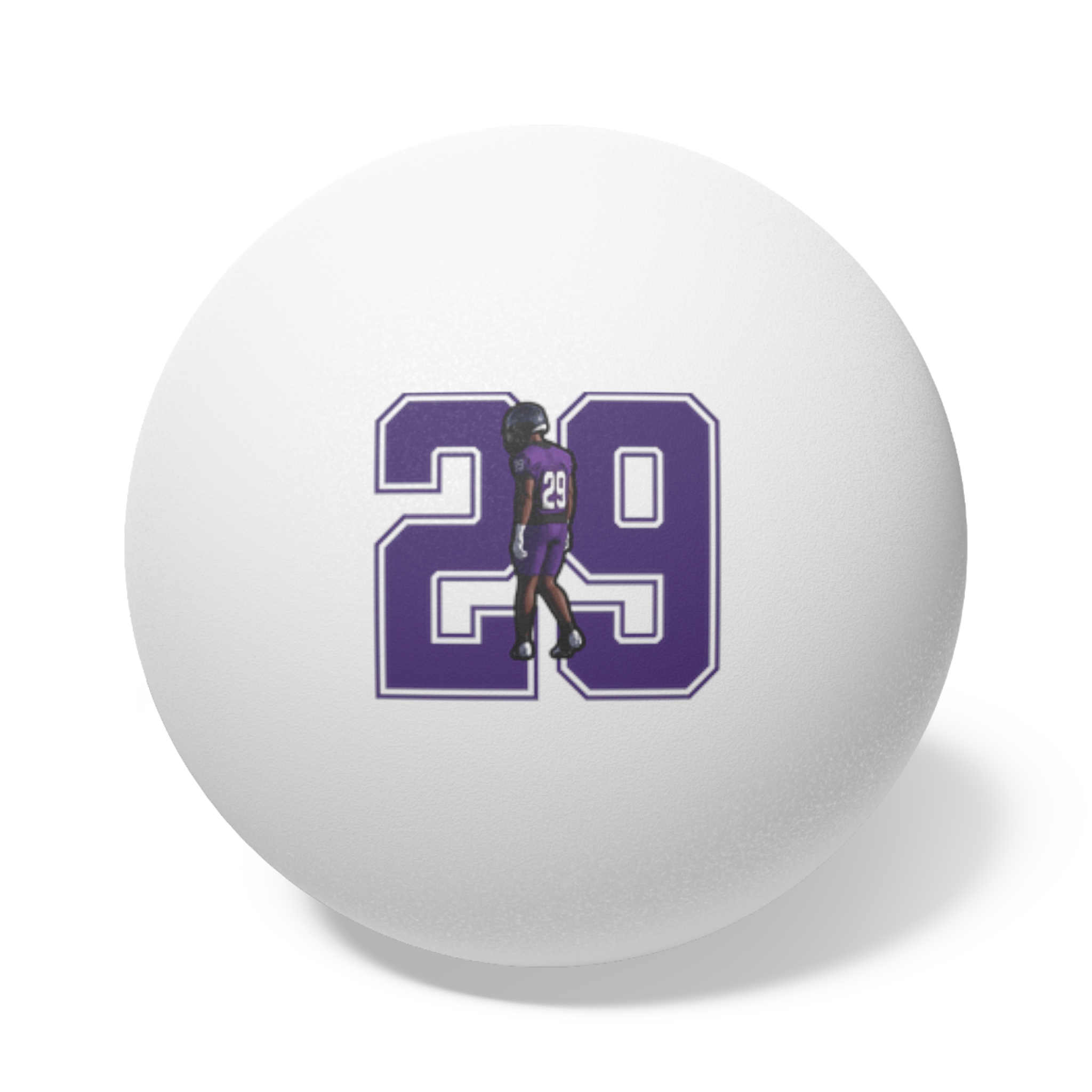 Ping Pong Balls, 6 pcs — character_number in White