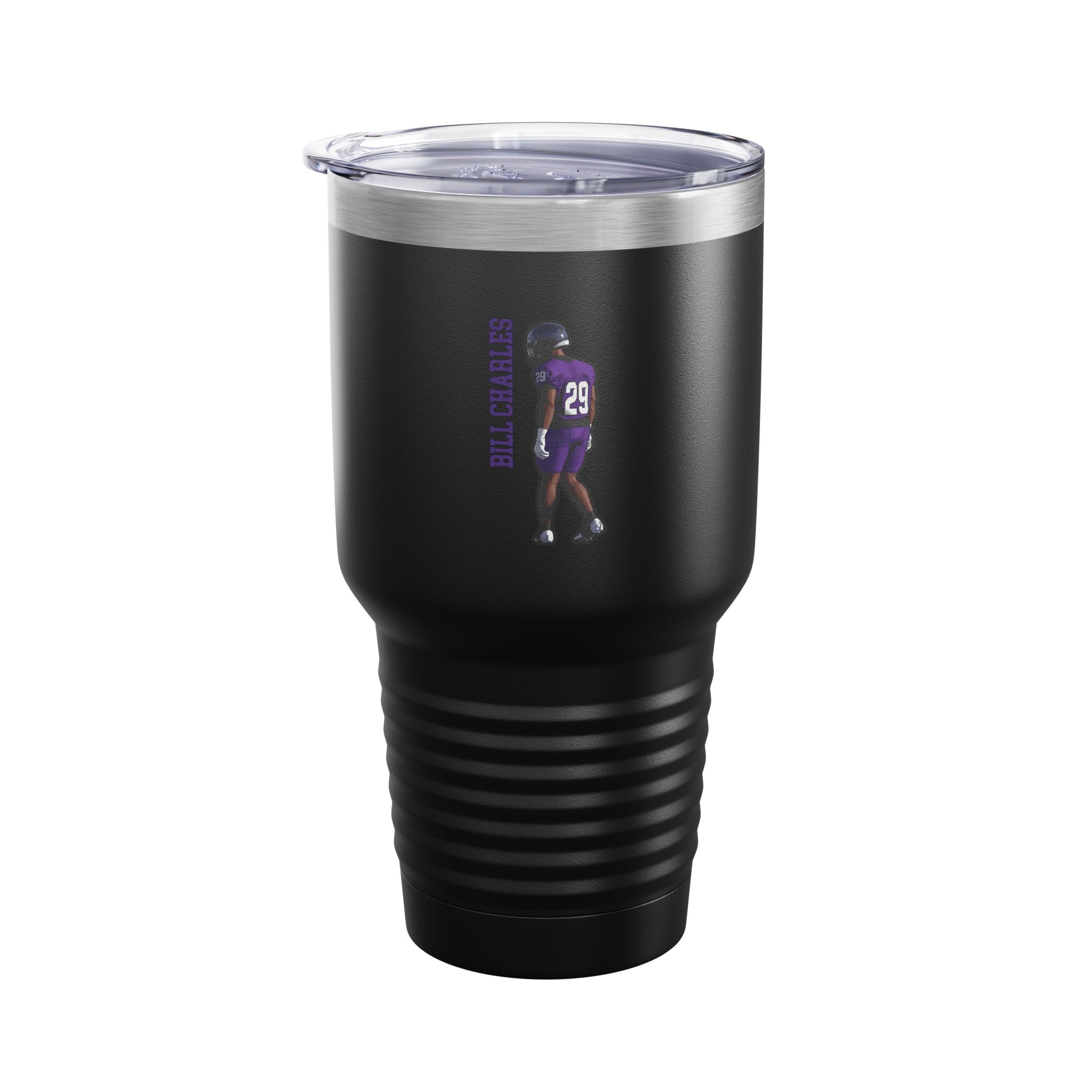 30oz Tumbler — character_name_vertical in Black