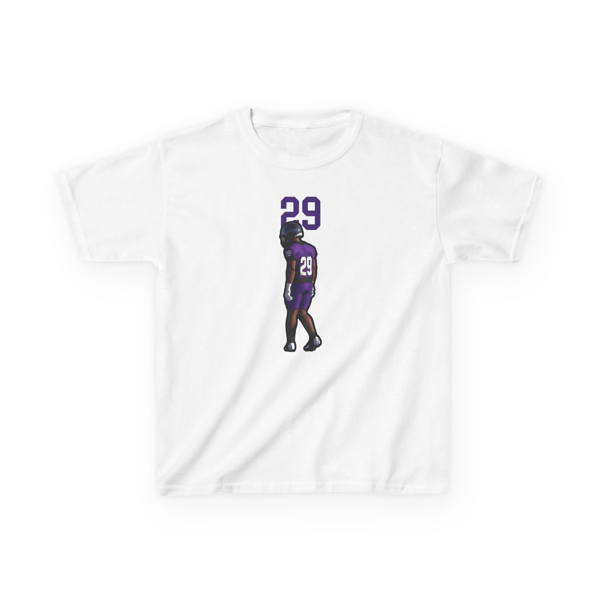Youth Tee — character_number_top in White