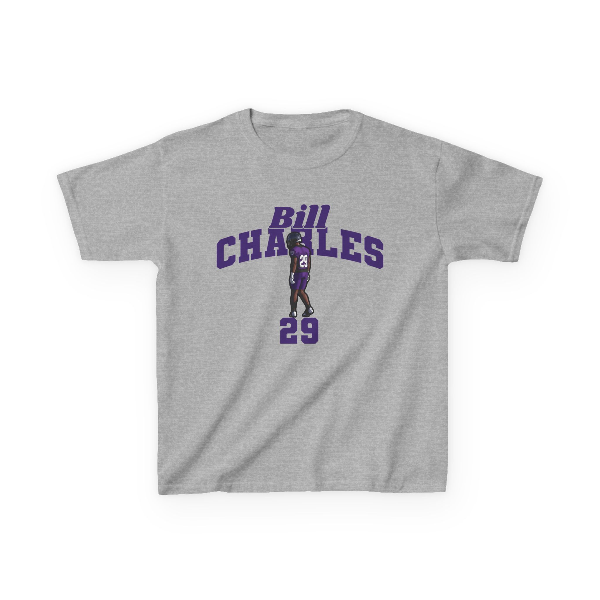 Youth Tee — character_signature_arch in Grey