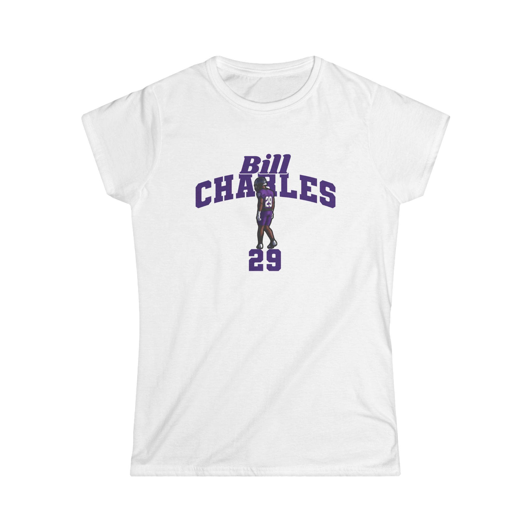 Women's Softstyle Tee — character_signature_arch in White