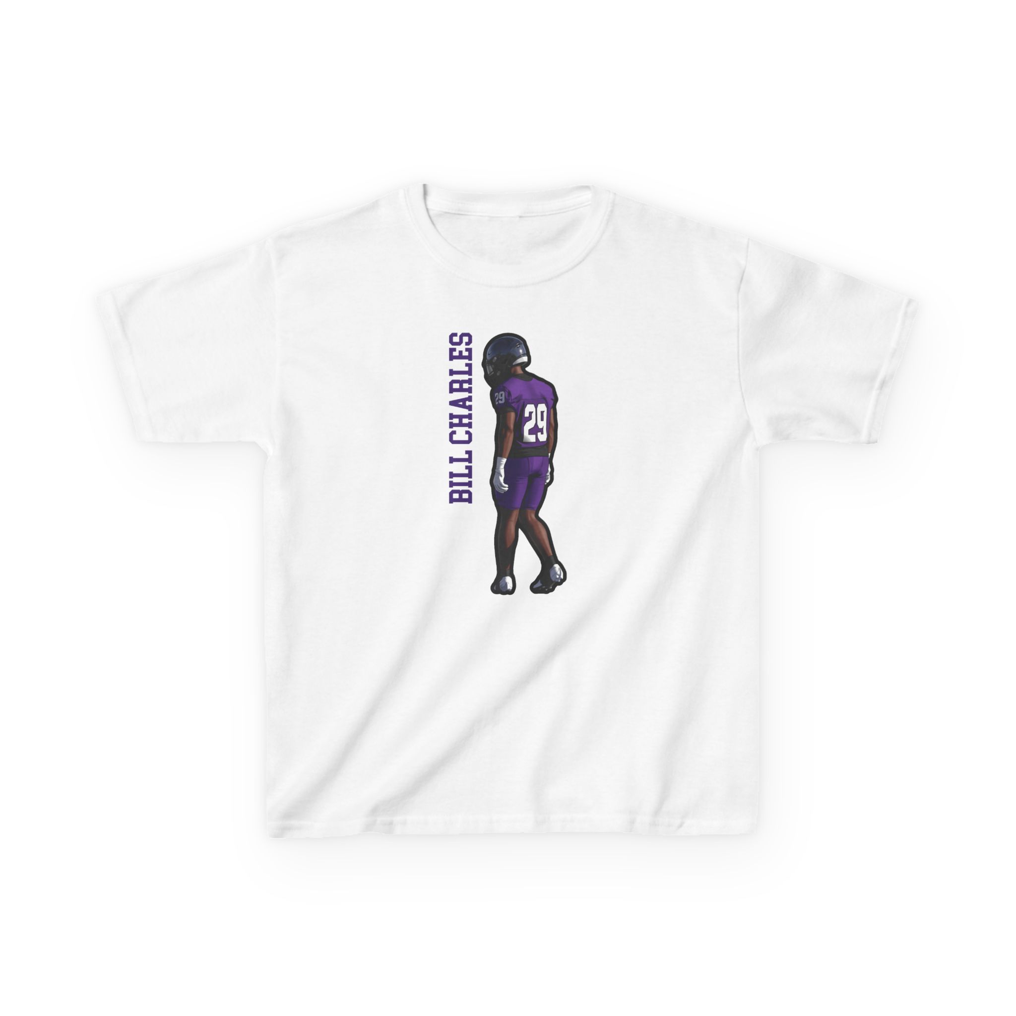 Youth Tee — character_name_vertical in White