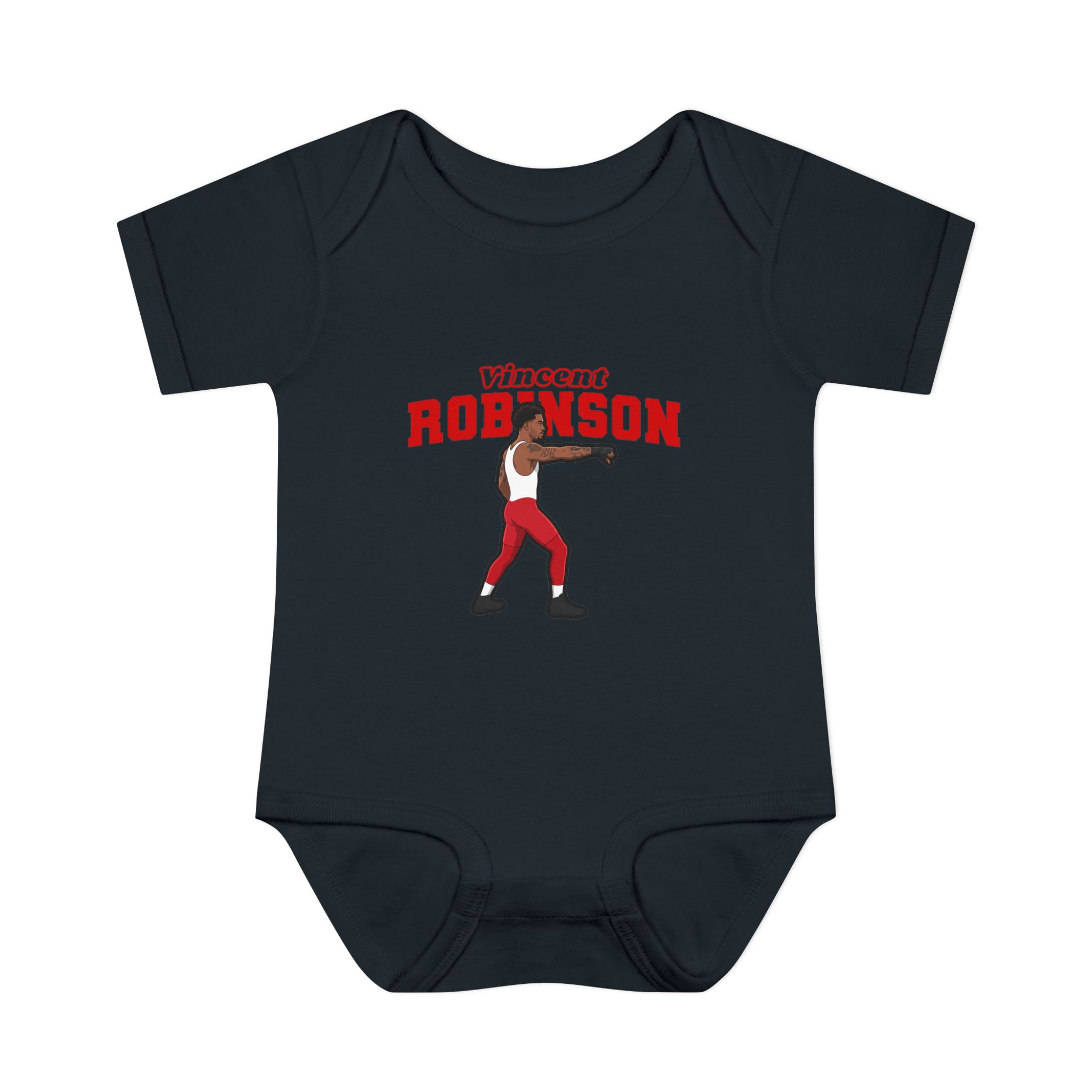 Baby Onesie — character_name_arch in Black