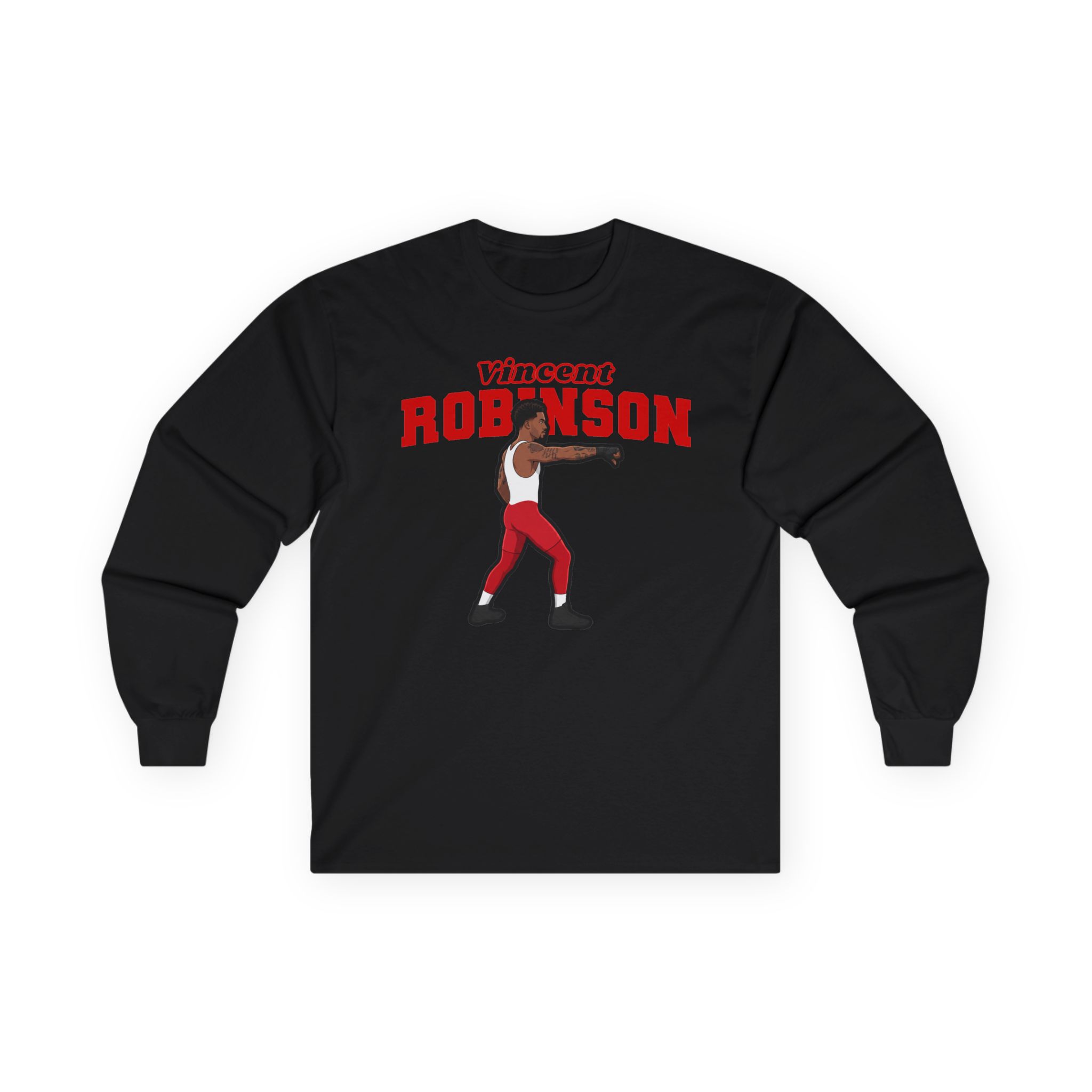 Long Sleeve Tee — character_name_arch in Black