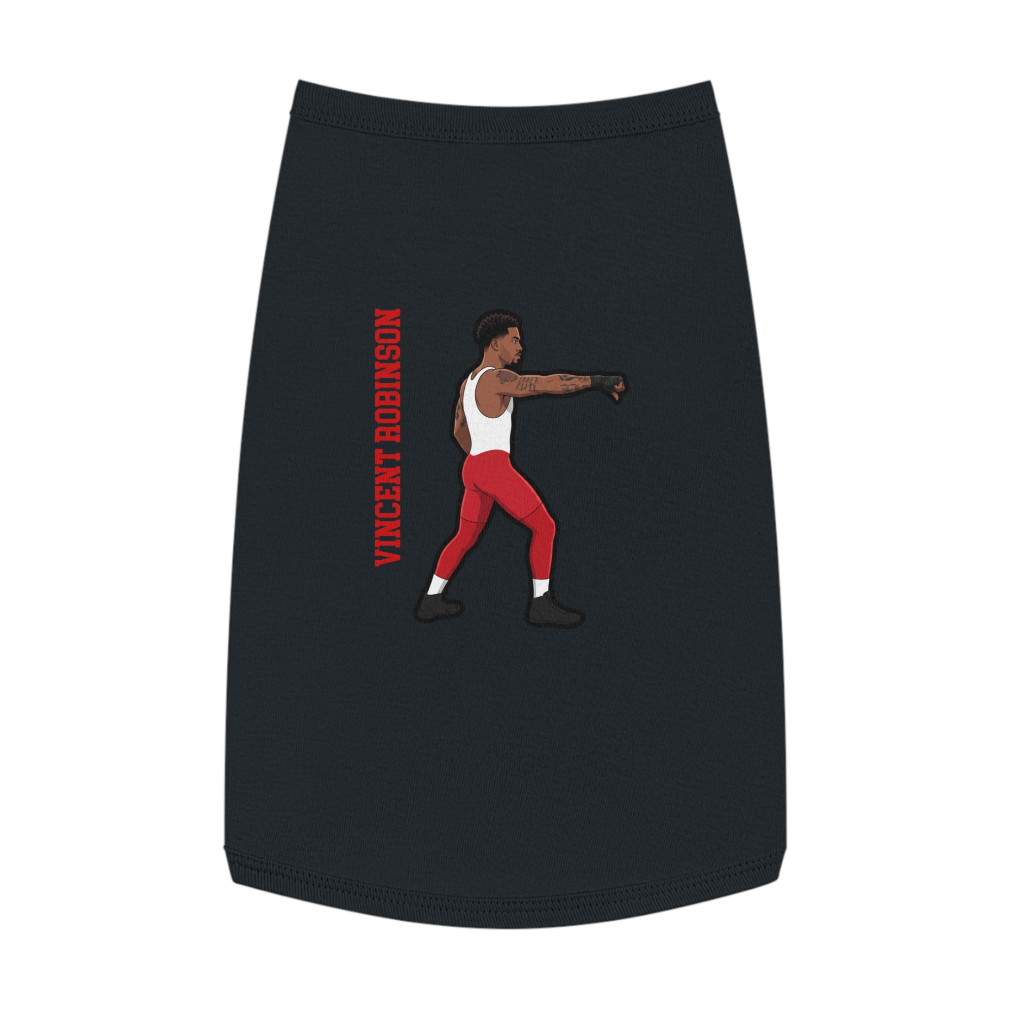 Pet Tank Top — character_name_vertical in White