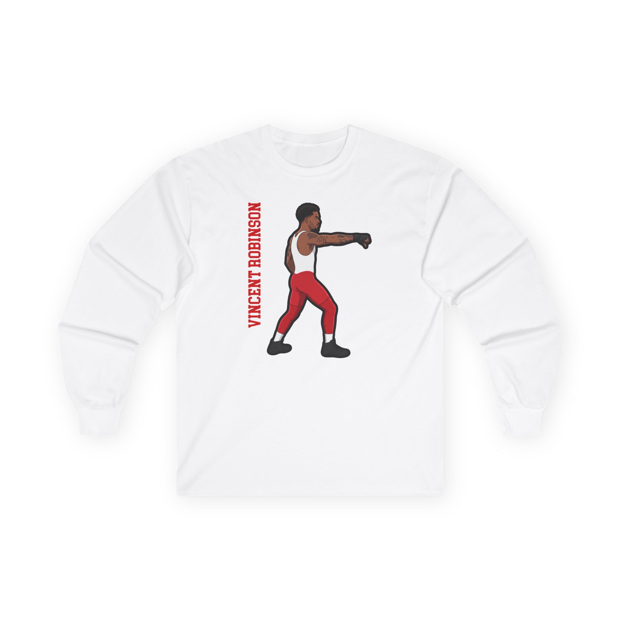 Long Sleeve Tee — character_name_vertical in White