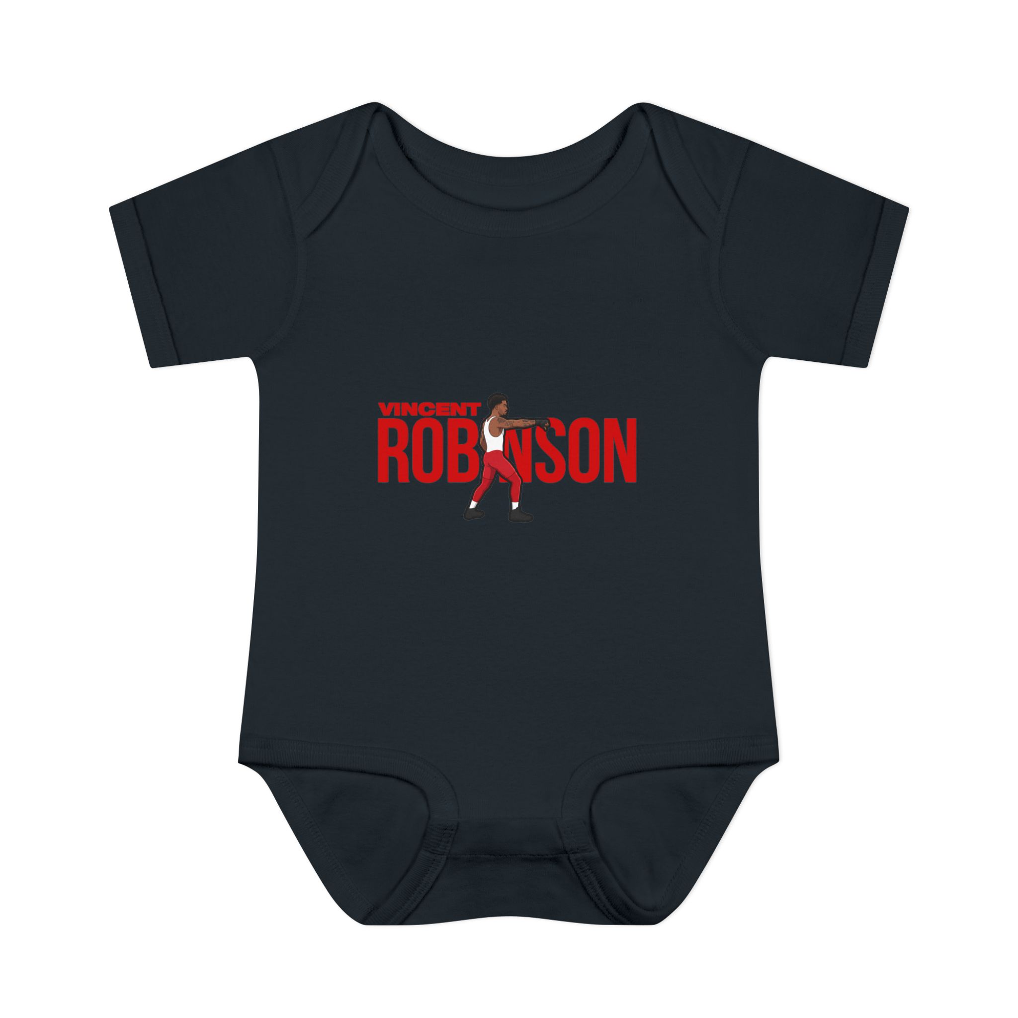 Baby Onesie — character_player_name in Black