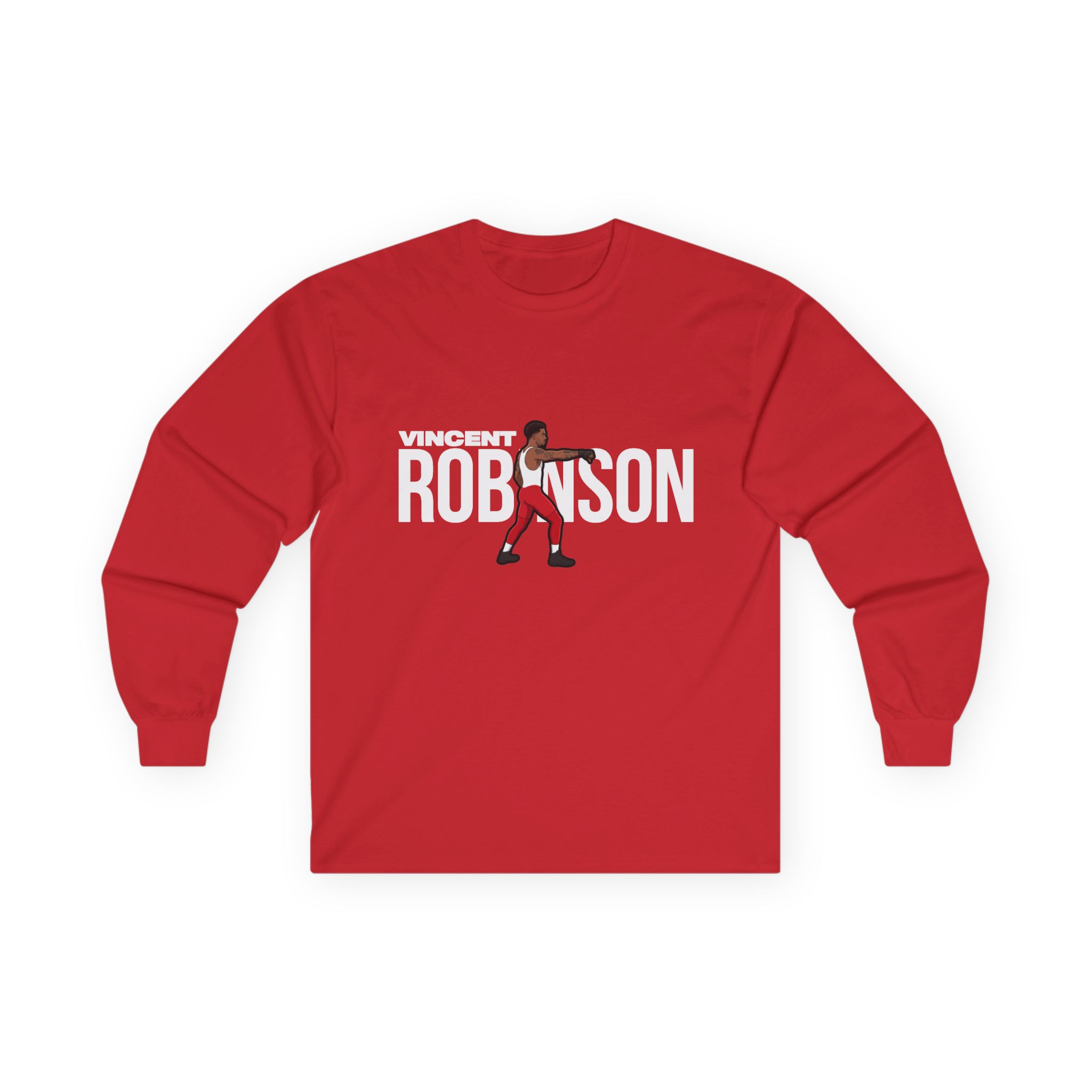 Long Sleeve Tee — character_player_name in Red