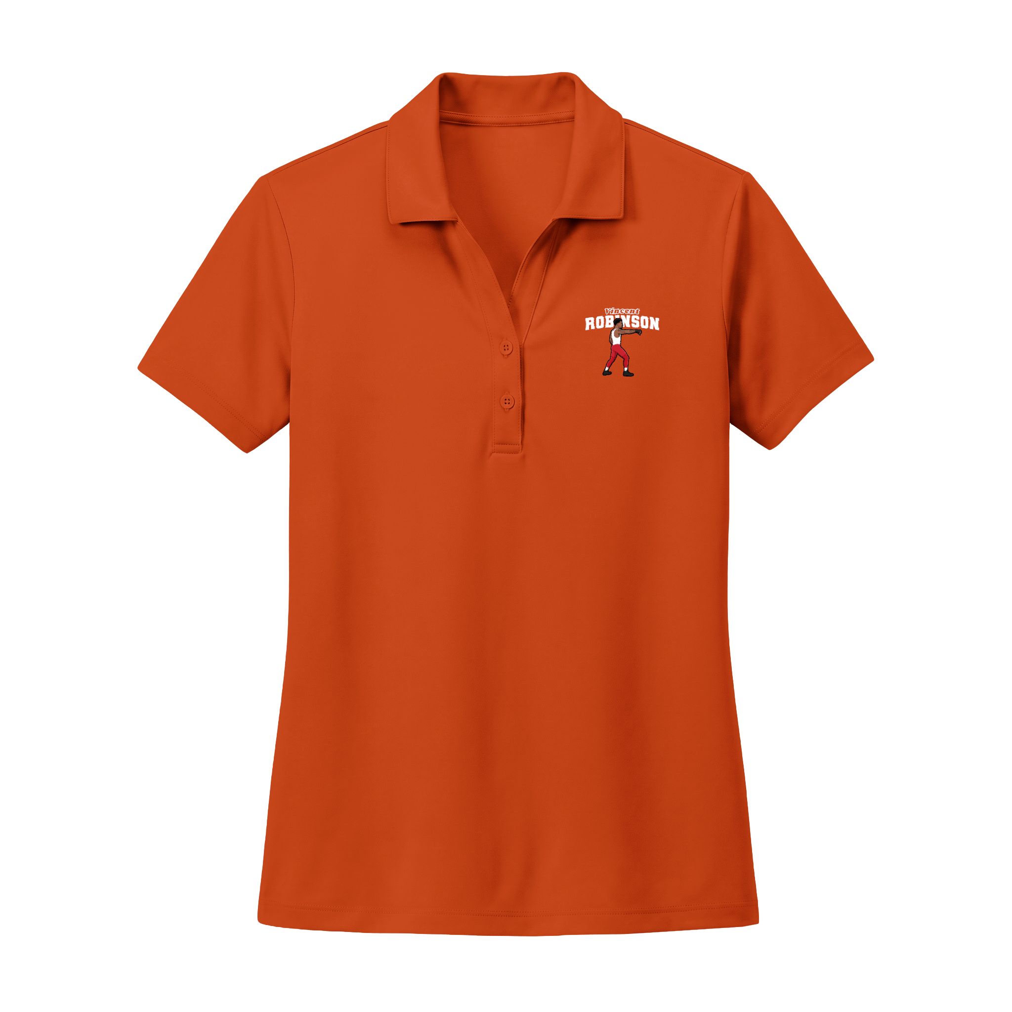 Women's Polo — character_name_arch in Orange