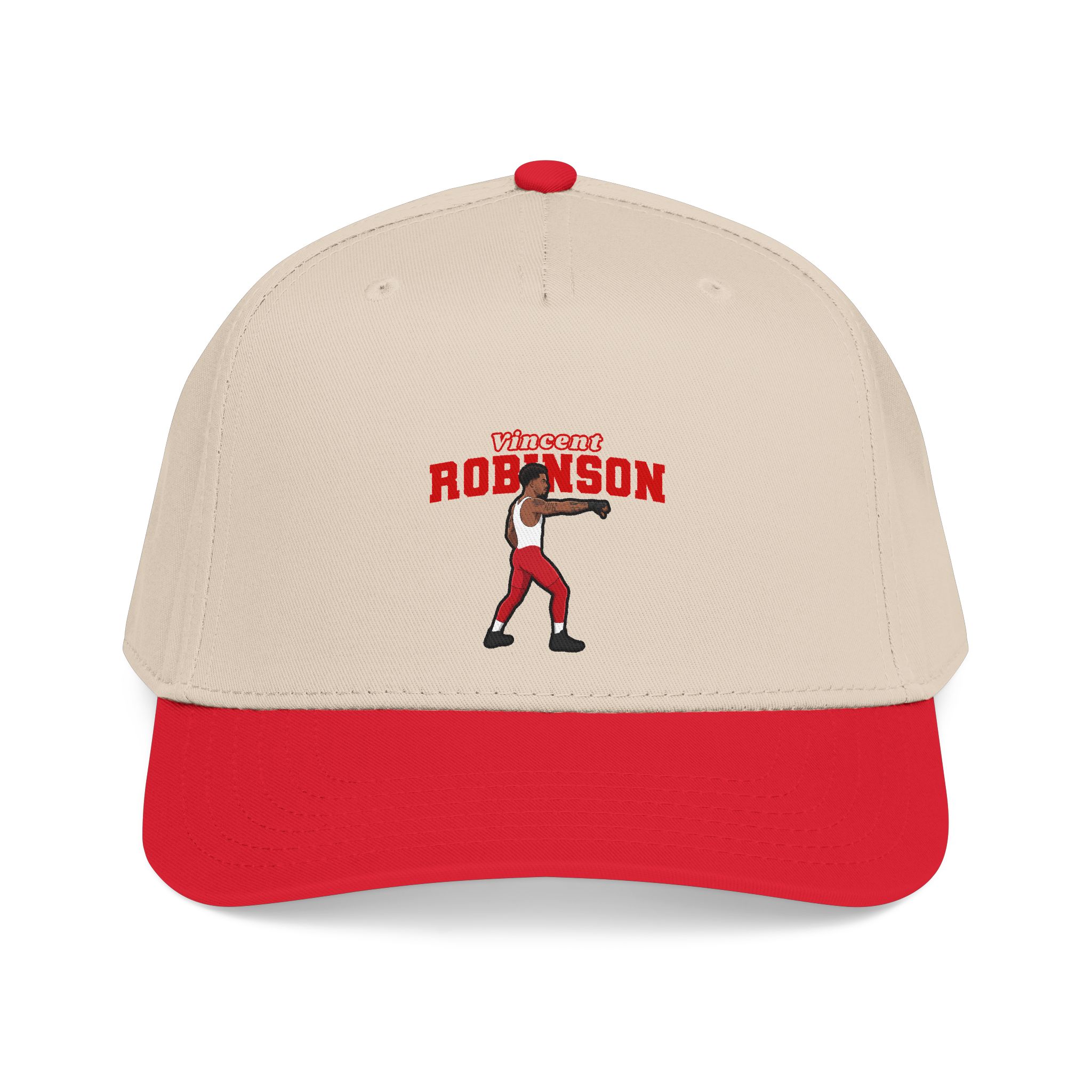 Baseball Cap — character_name_arch in Red / Natural