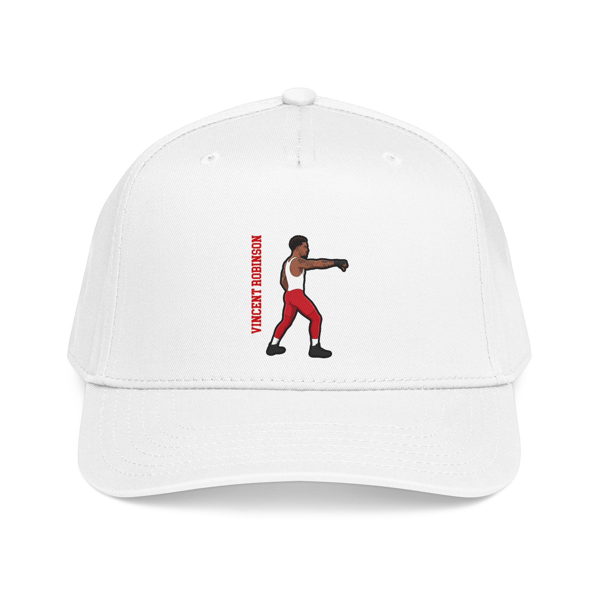 Baseball Cap — character_name_vertical in White