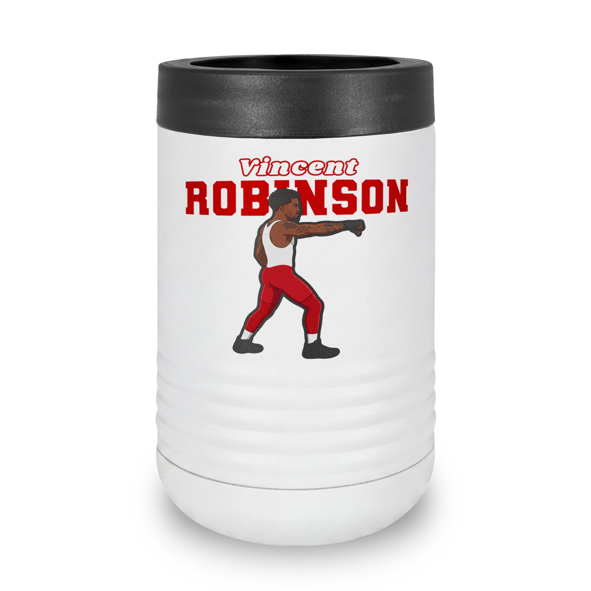 Stainless Can Cooler — character_name_arch in White