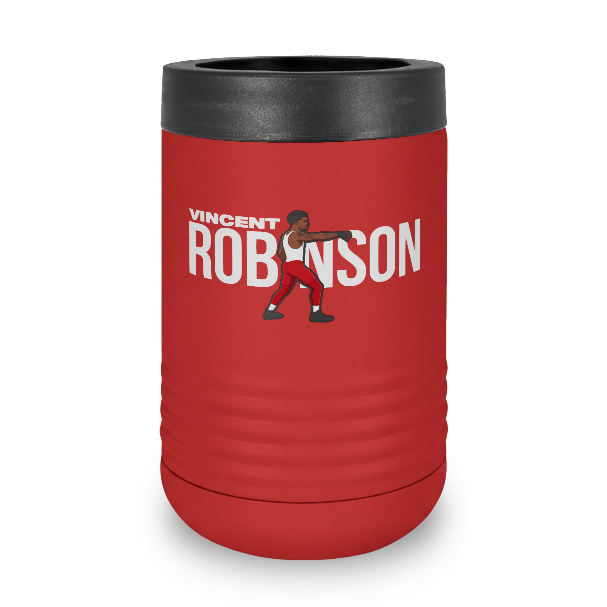 Stainless Can Cooler — character_player_name in Red