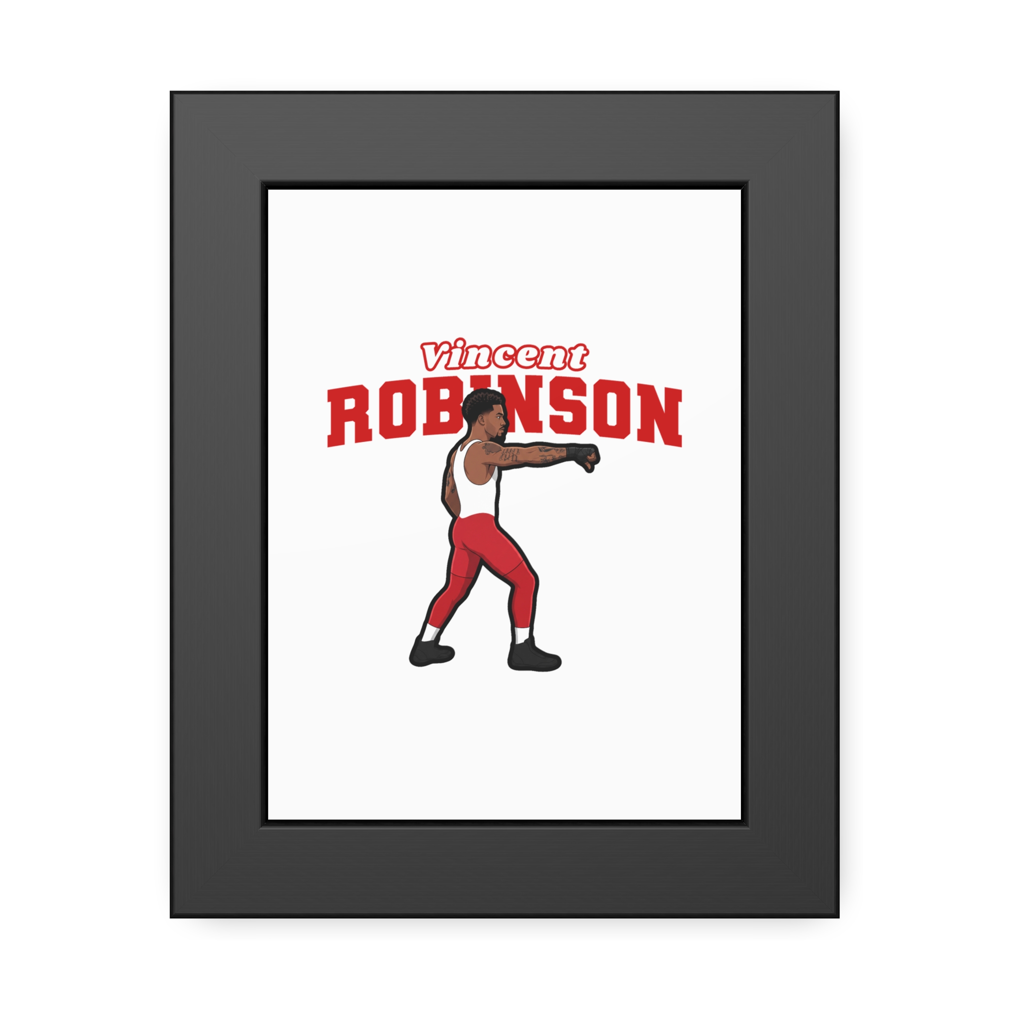 Framed Poster — character_name_arch in Black
