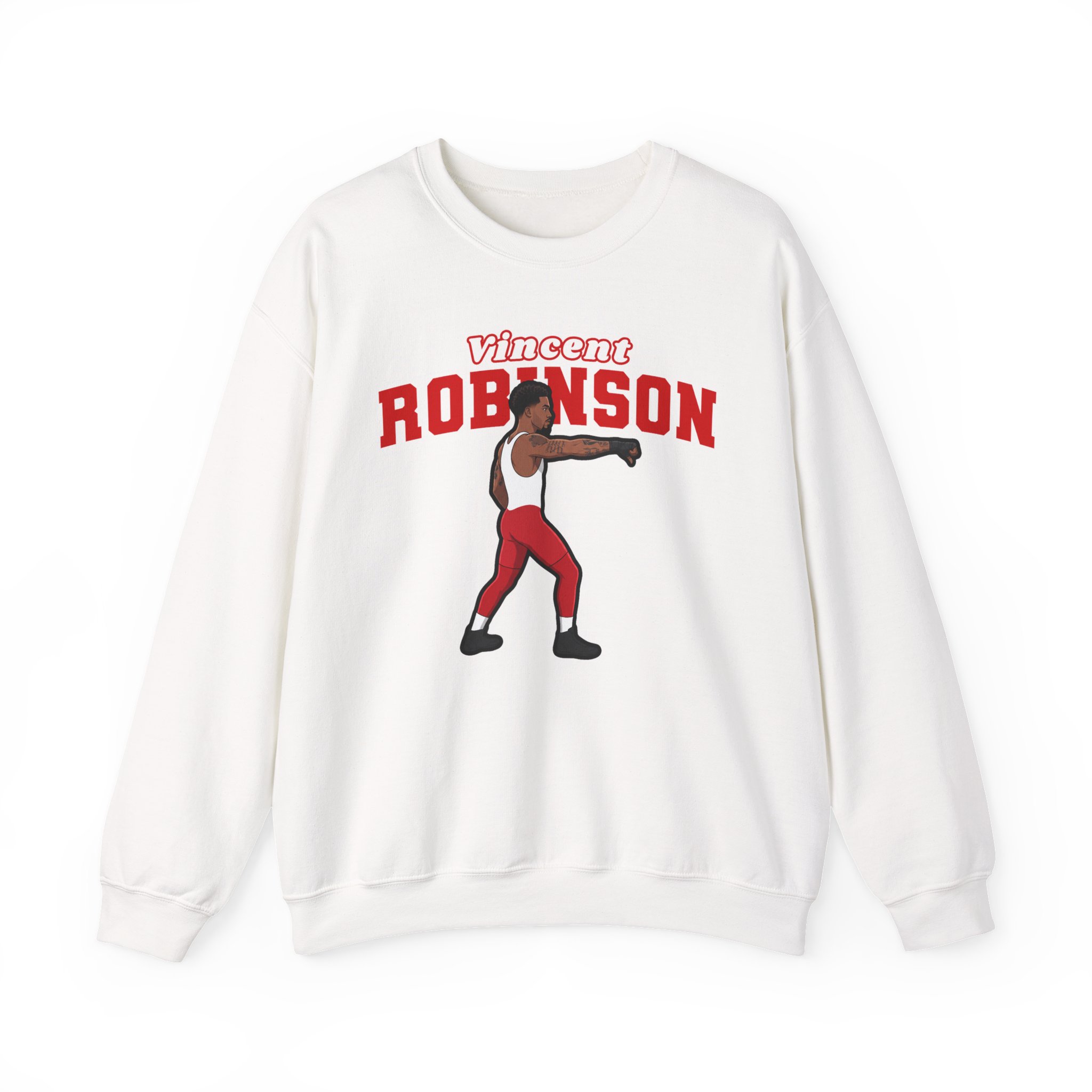 Crewneck Sweatshirt — character_name_arch in White
