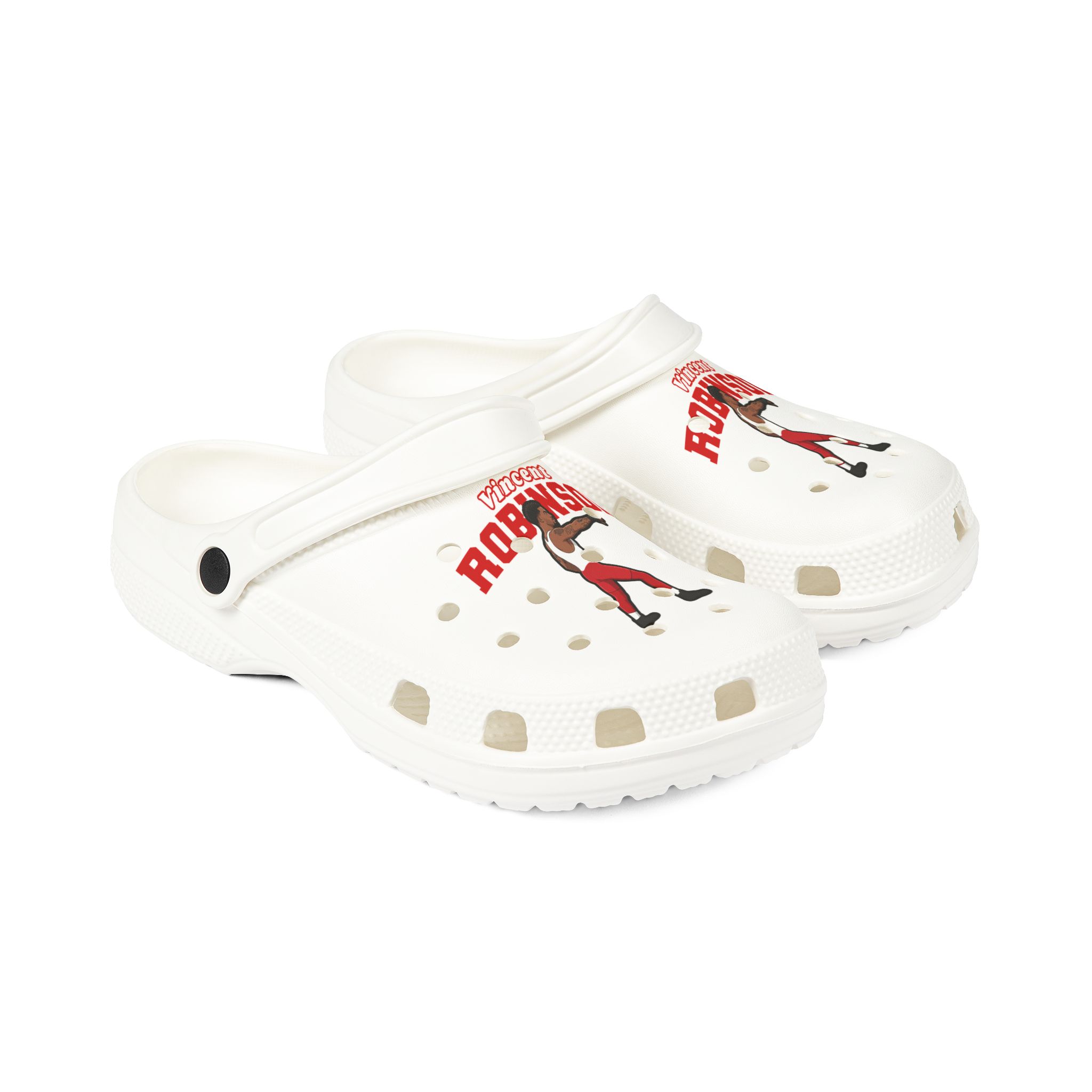 Rubber Clogs — character_name_arch in White