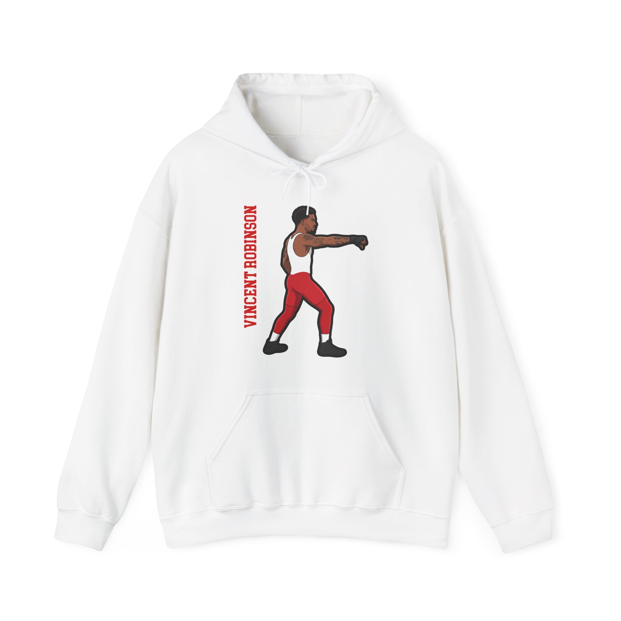Hoodie — character_name_vertical in White