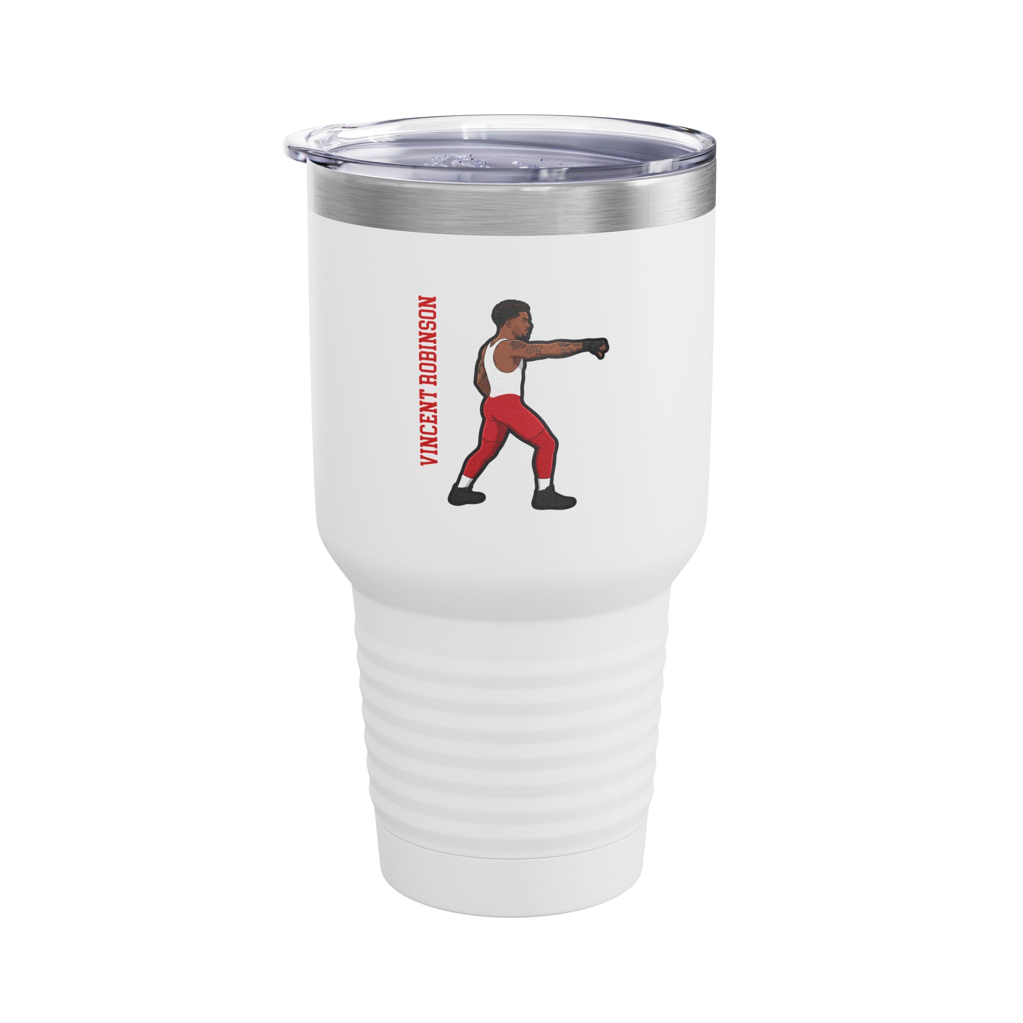 30oz Tumbler — character_name_vertical in White
