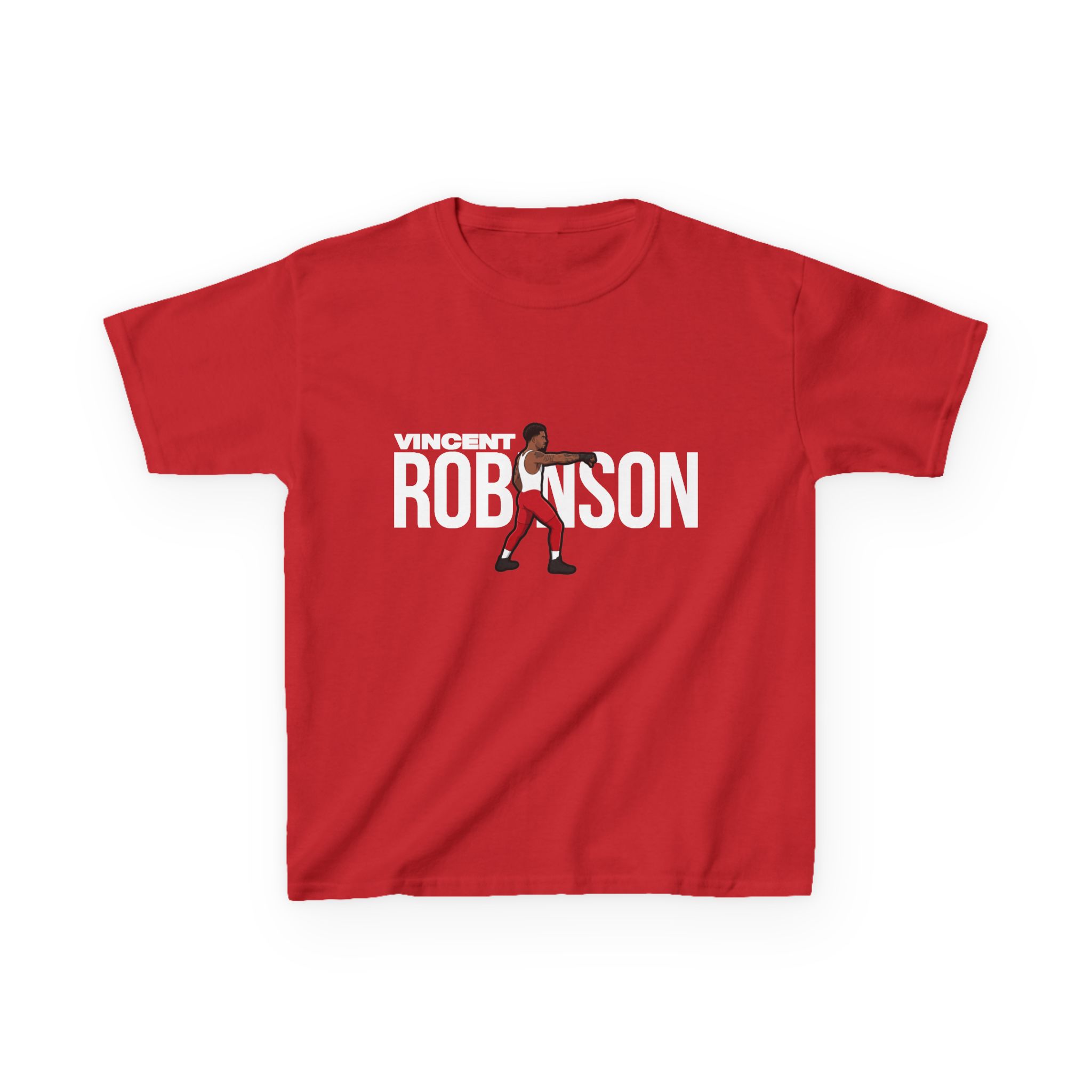 Youth Tee — character_player_name in Red