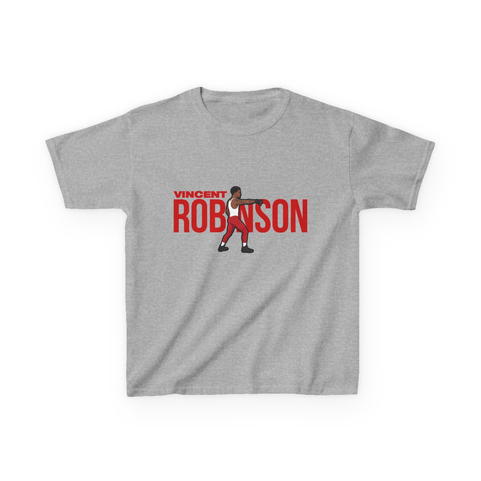 Youth Tee — character_player_name in Grey