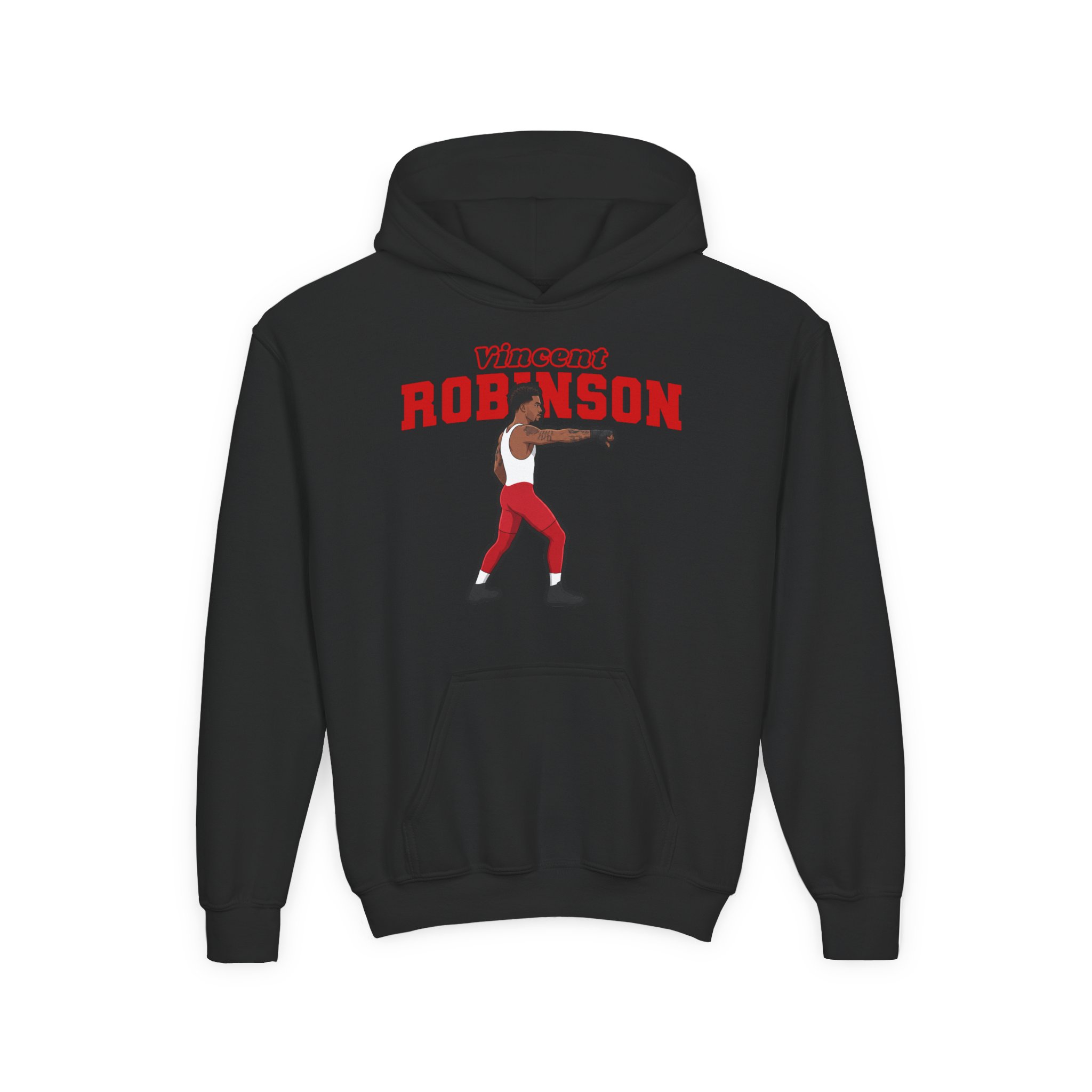 Youth Hoodie — character_name_arch in Black