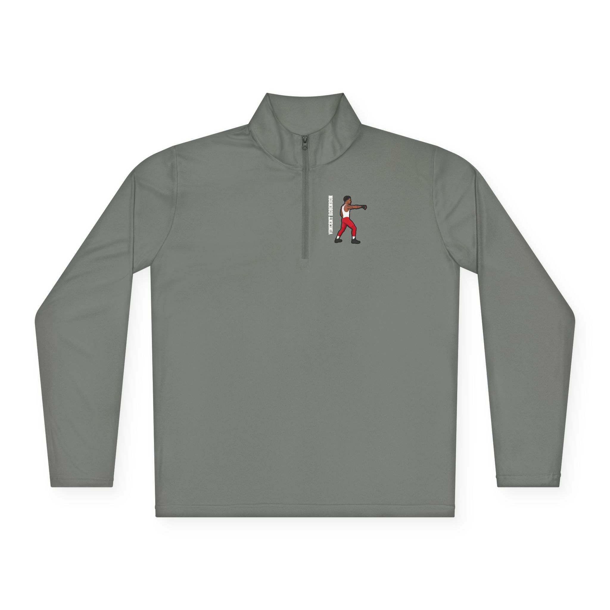 Q-Zip Pullover — character_name_vertical in Grey