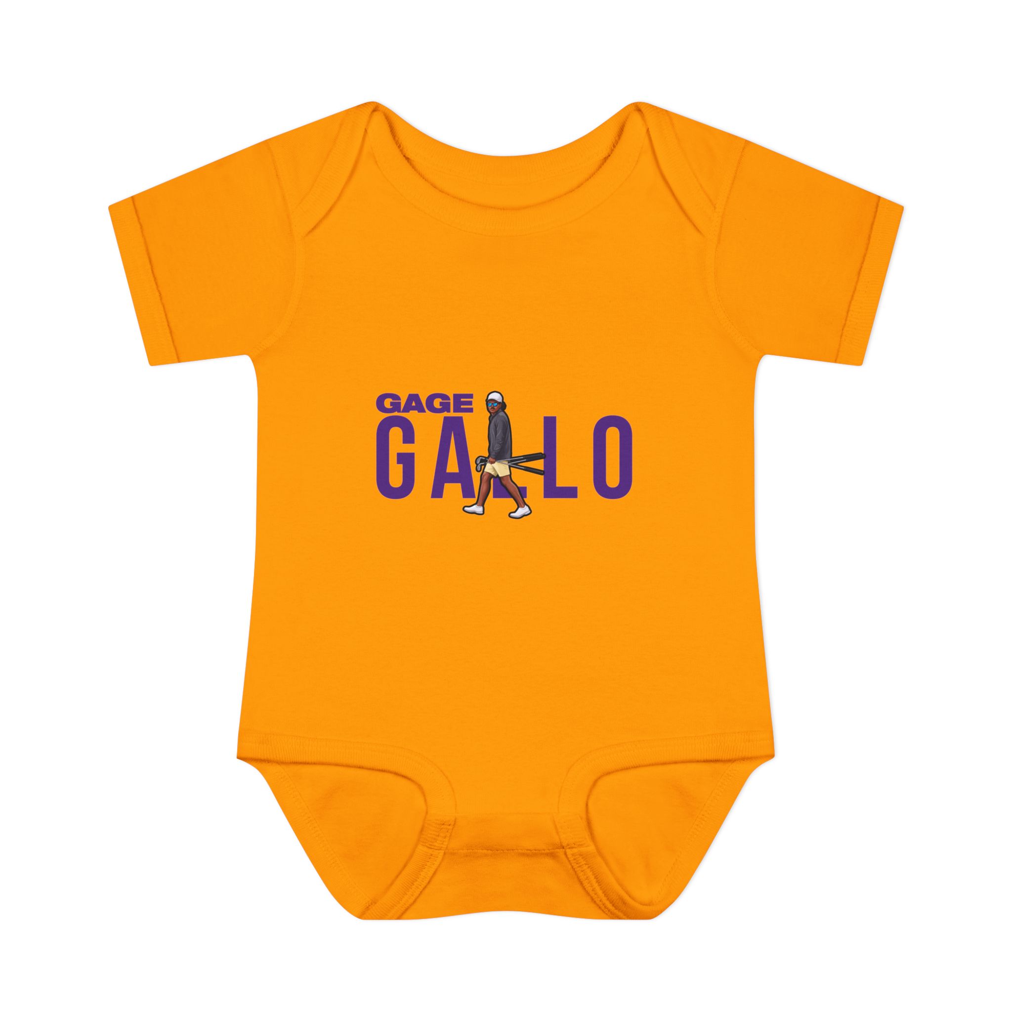 Baby Onesie — character_player_name in Gold