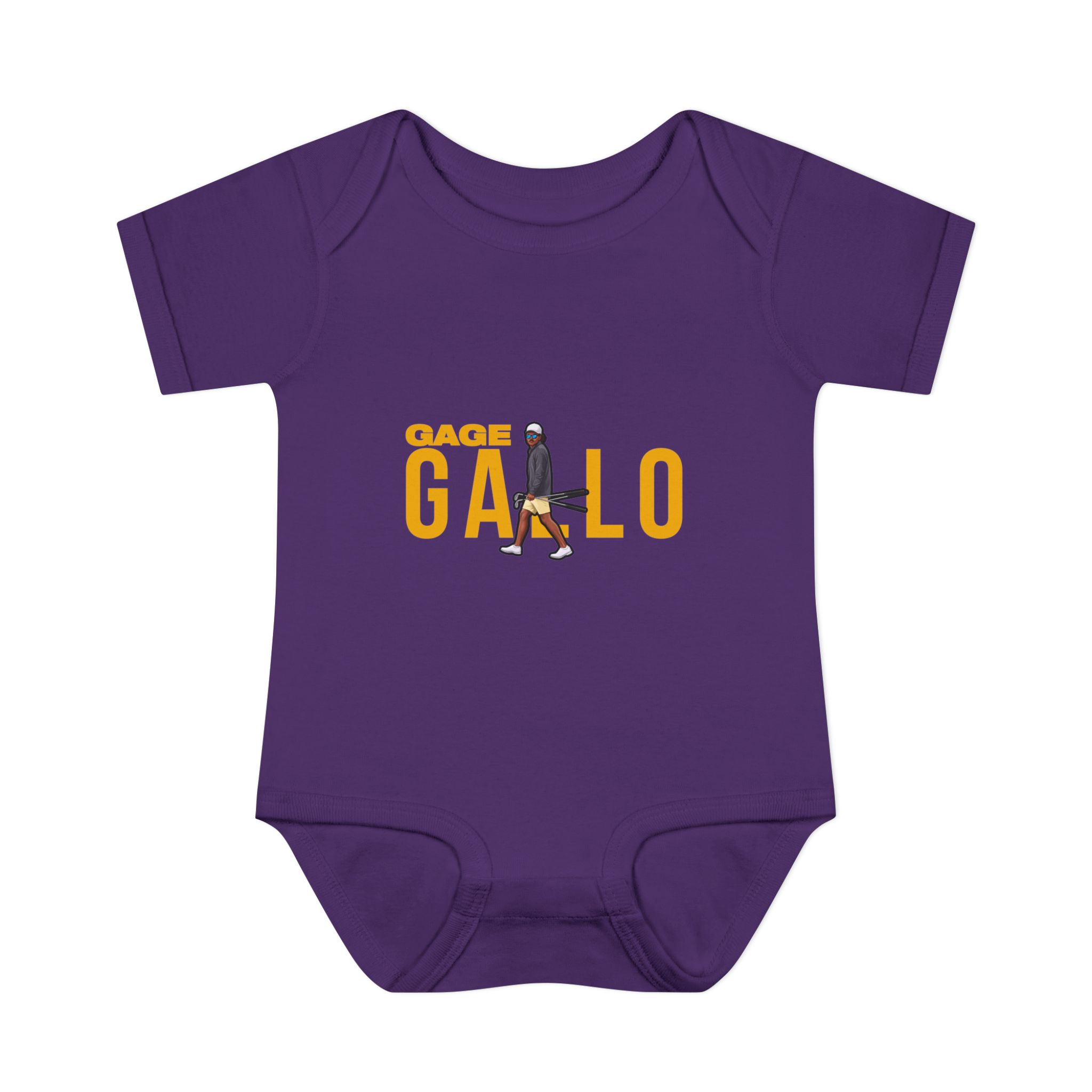 Baby Onesie — character_player_name in Purple