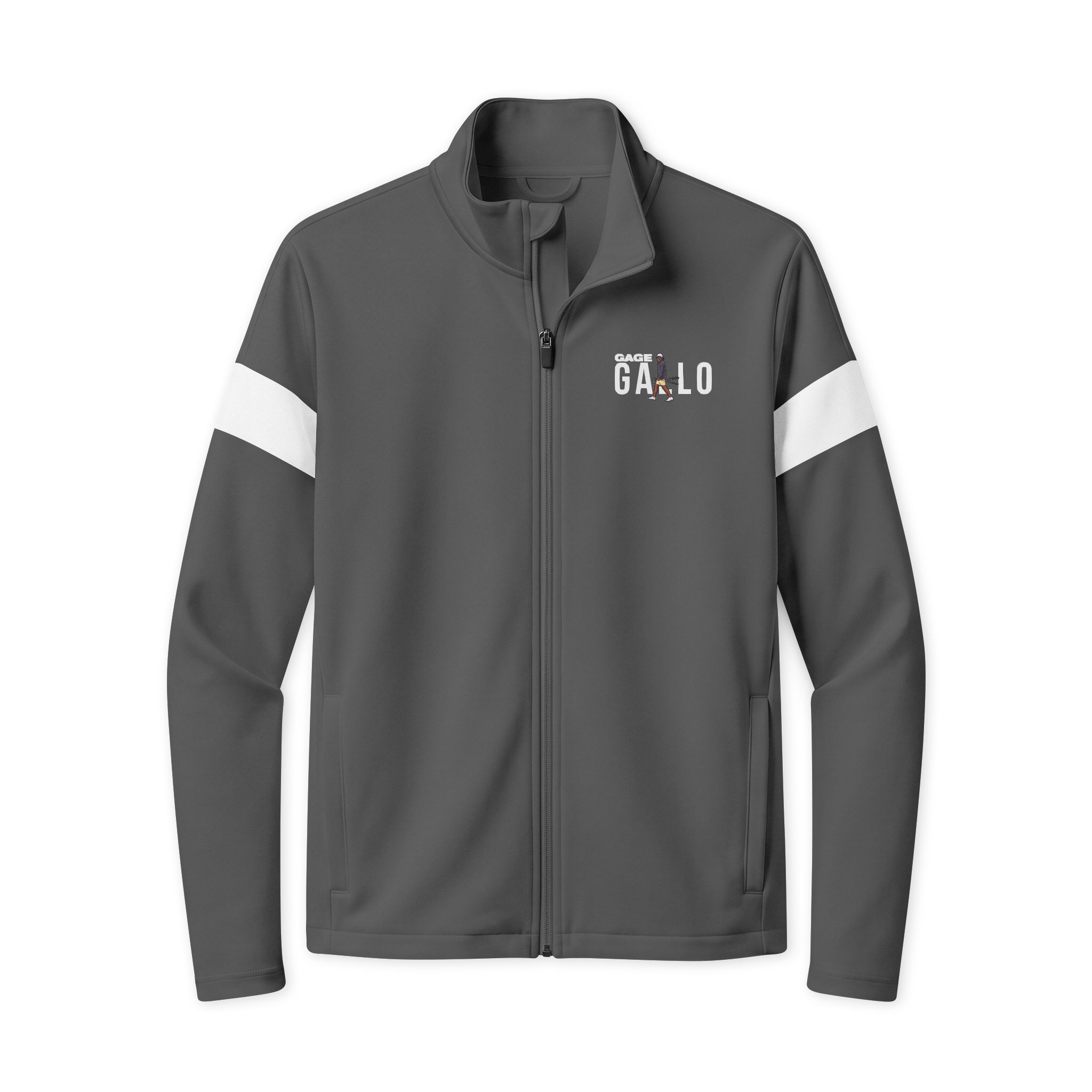 Travel Full-Zip Jacket — character_player_name in Iron Grey/ White