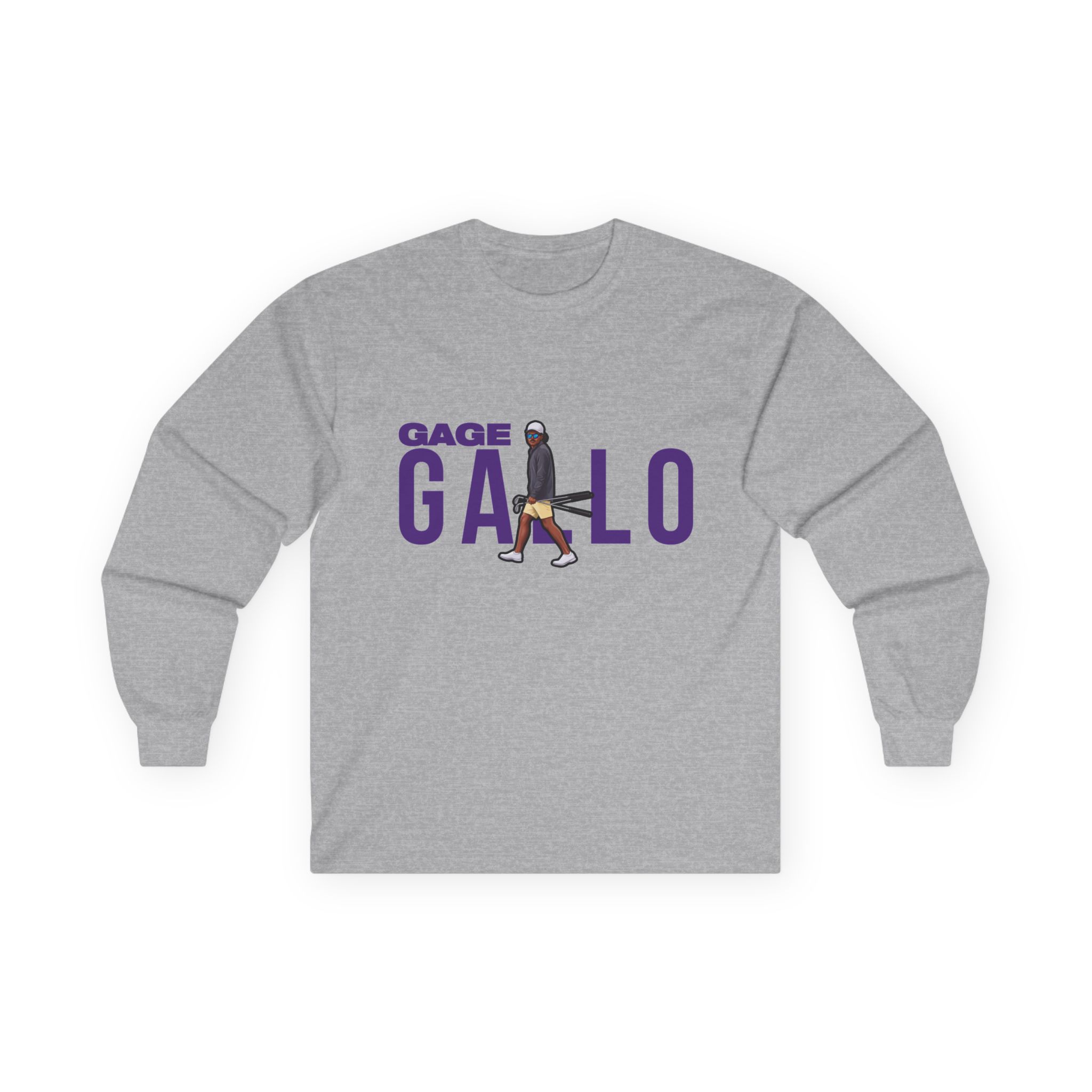 Long Sleeve Tee — character_player_name in Grey