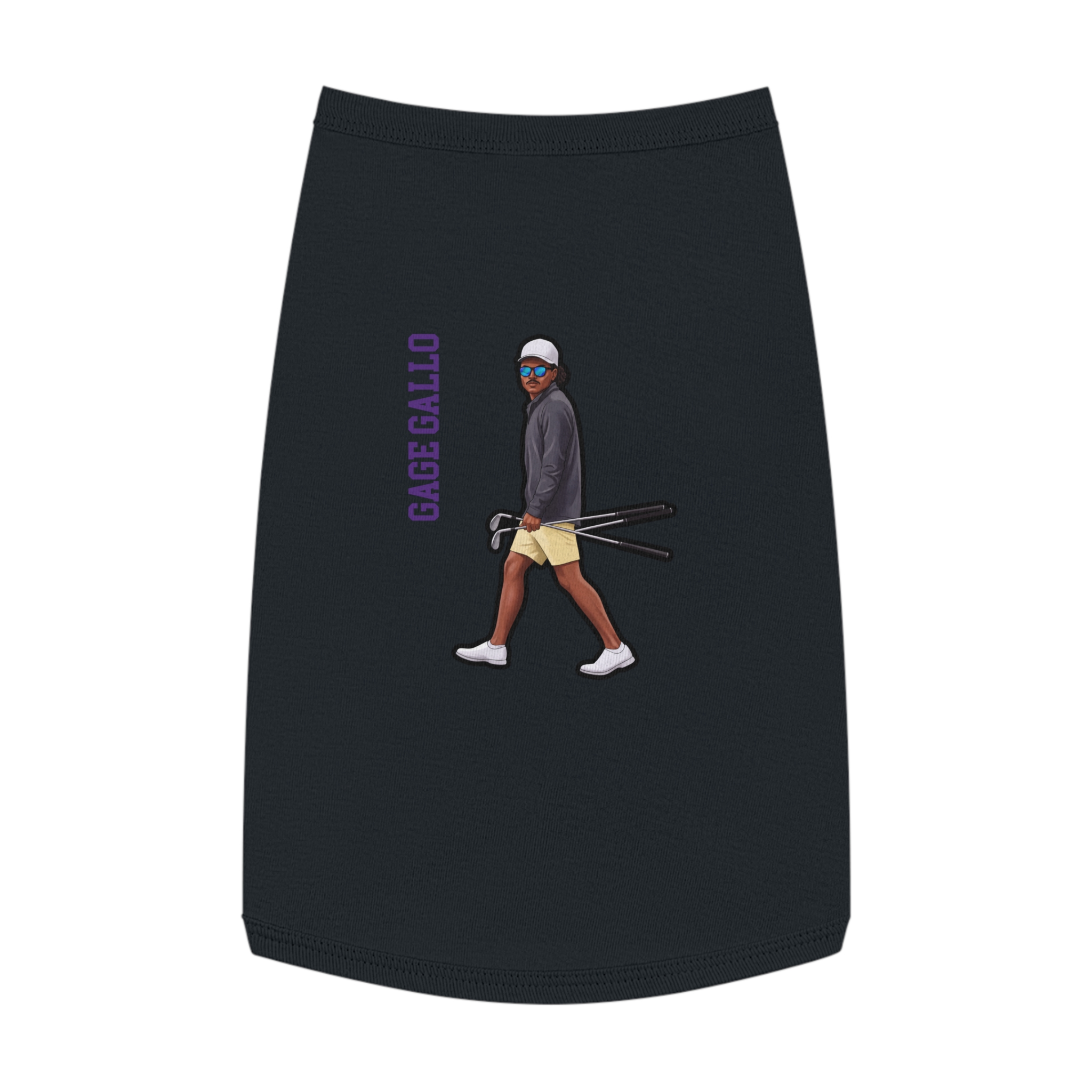Pet Tank Top — character_name_vertical in White