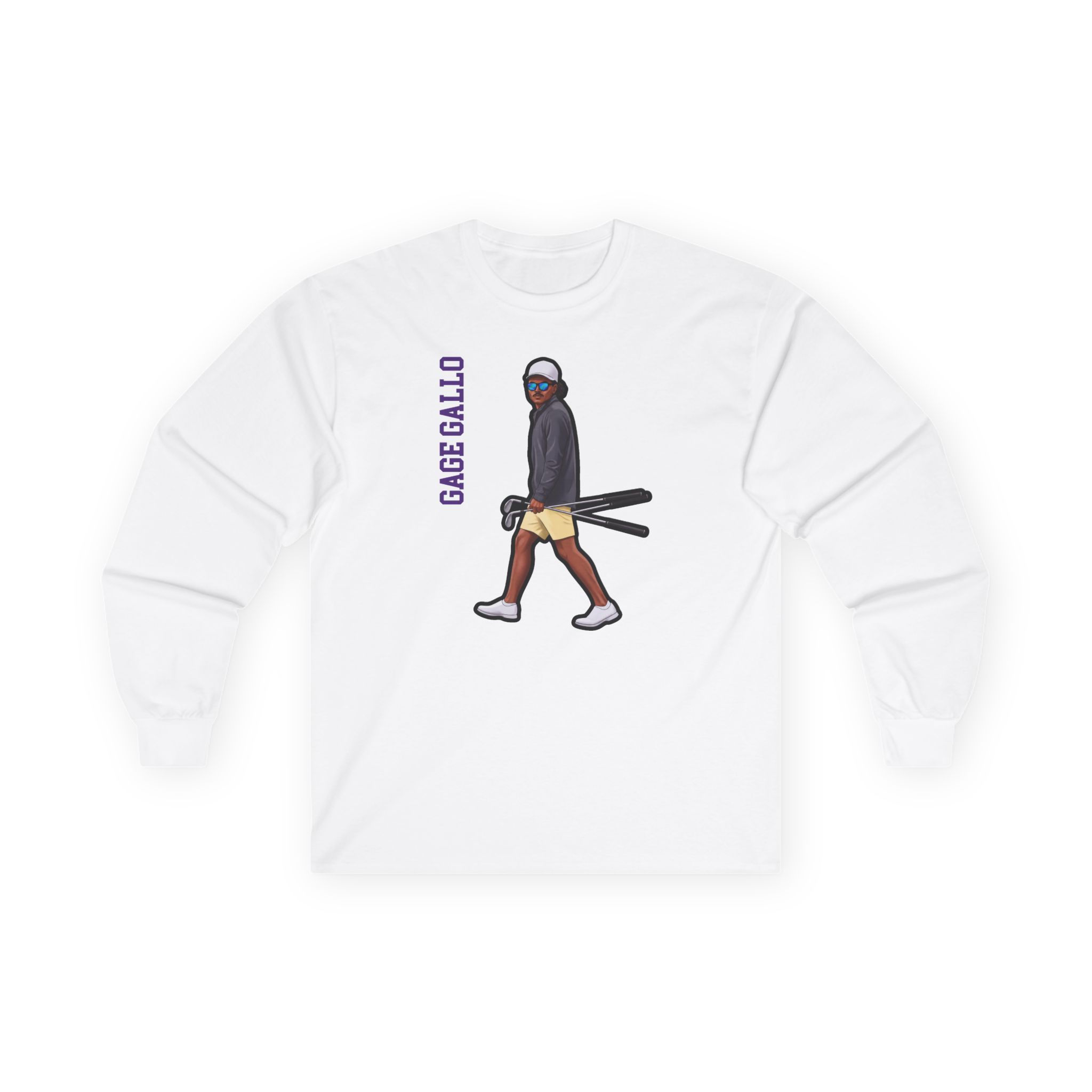 Long Sleeve Tee — character_name_vertical in White