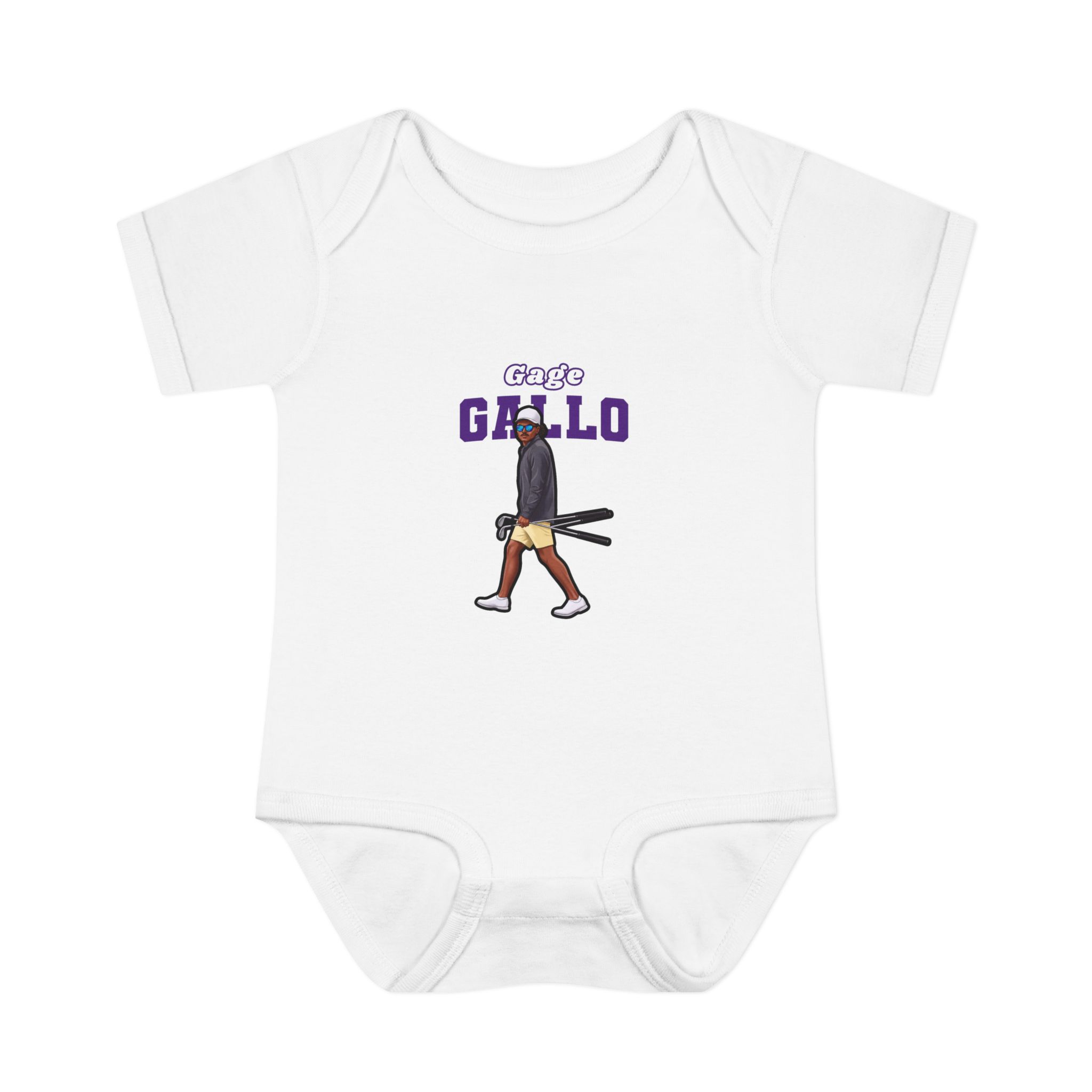 Baby Onesie — character_name_arch in White