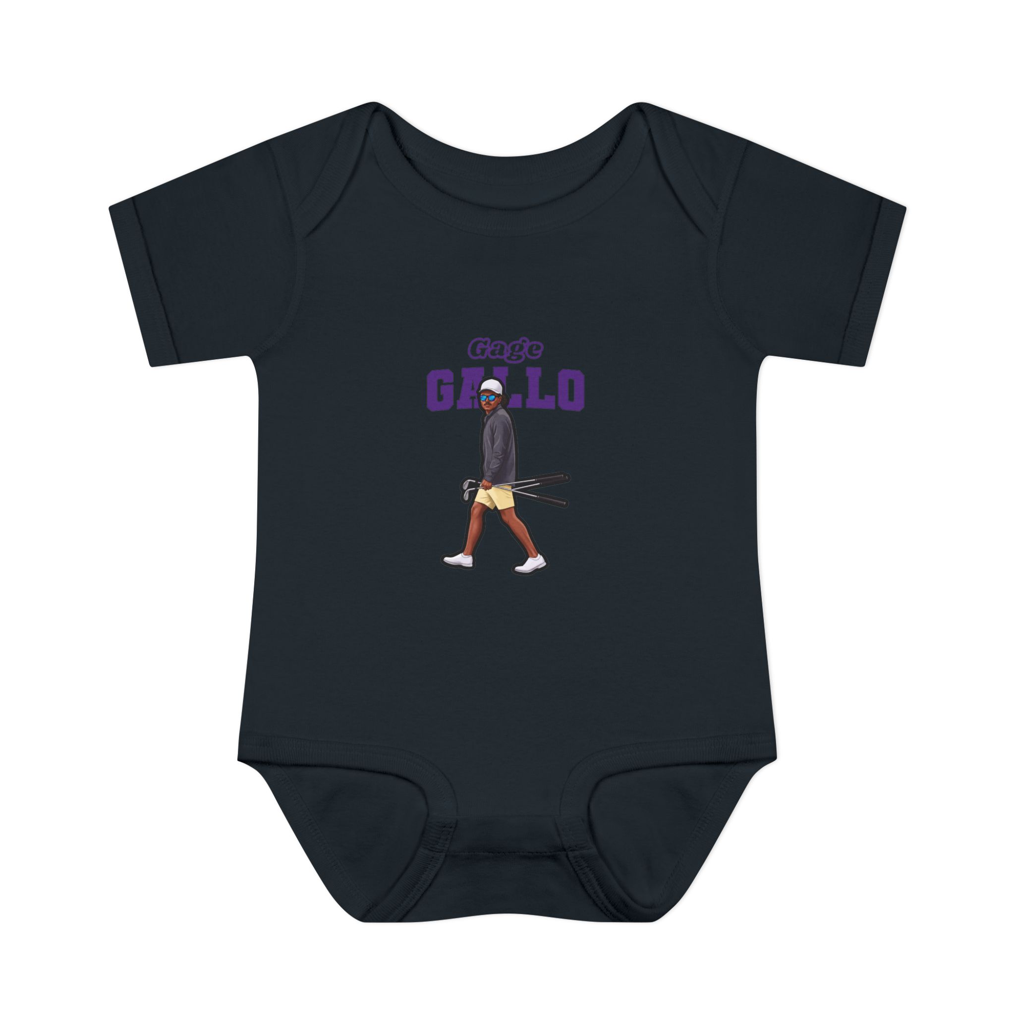 Baby Onesie — character_name_arch in Black