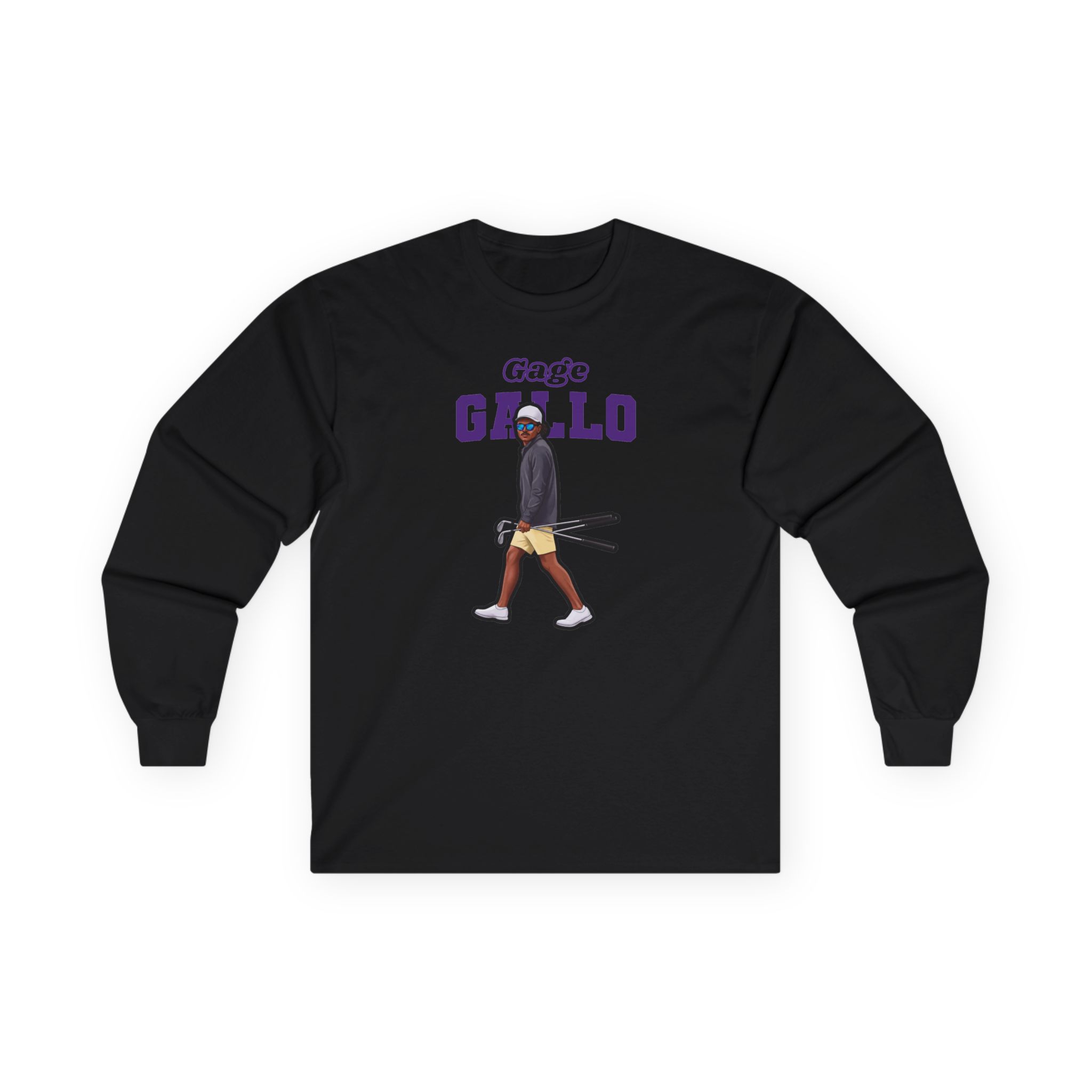 Long Sleeve Tee — character_name_arch in Black