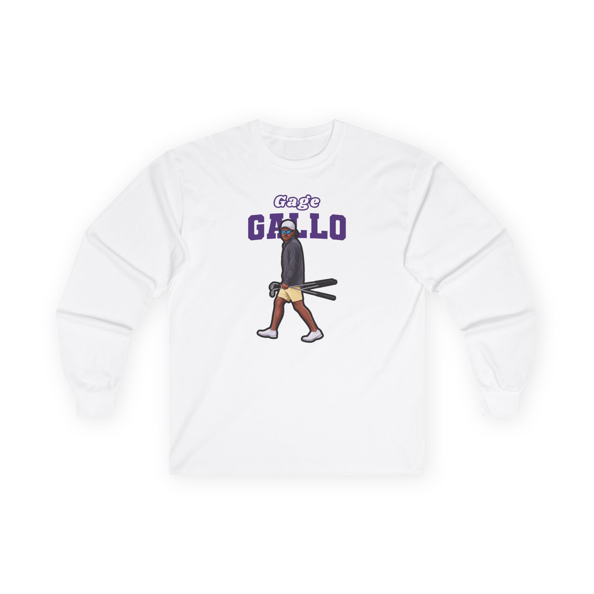 Long Sleeve Tee — character_name_arch in White