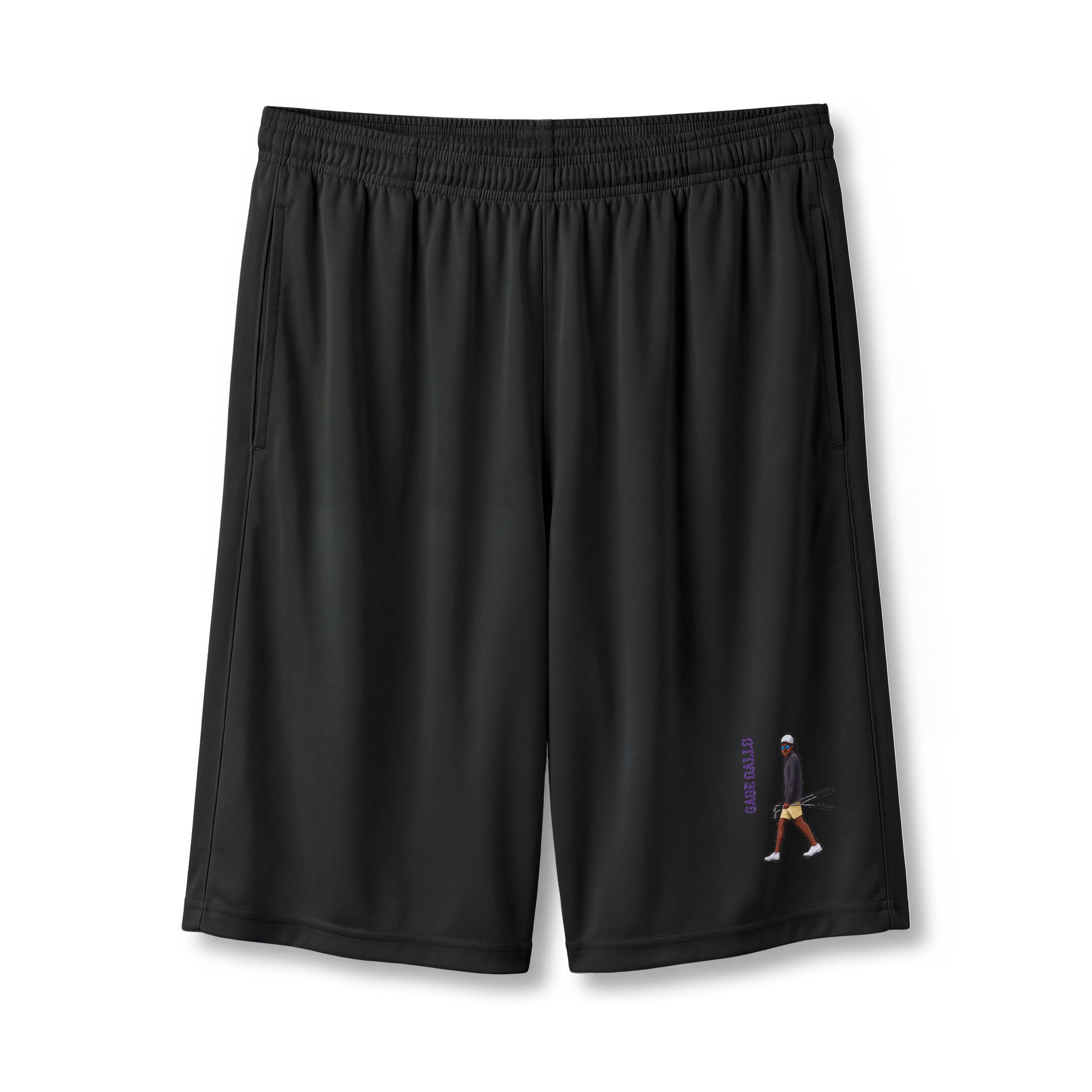 Shorts — character_name_vertical in Black
