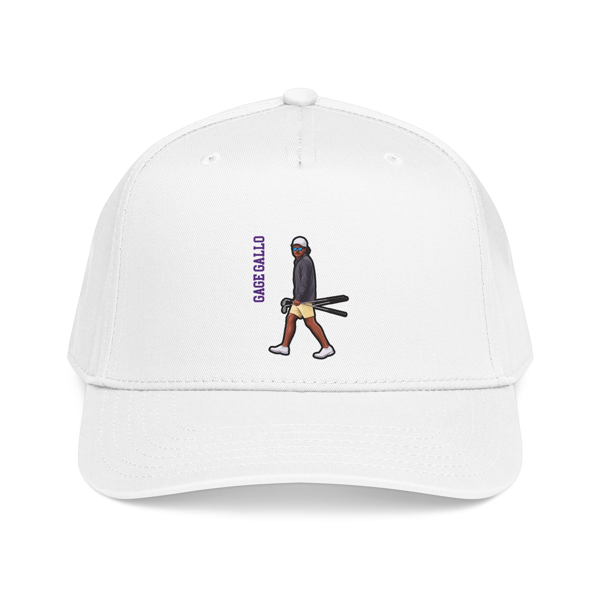 Baseball Cap — character_name_vertical in White
