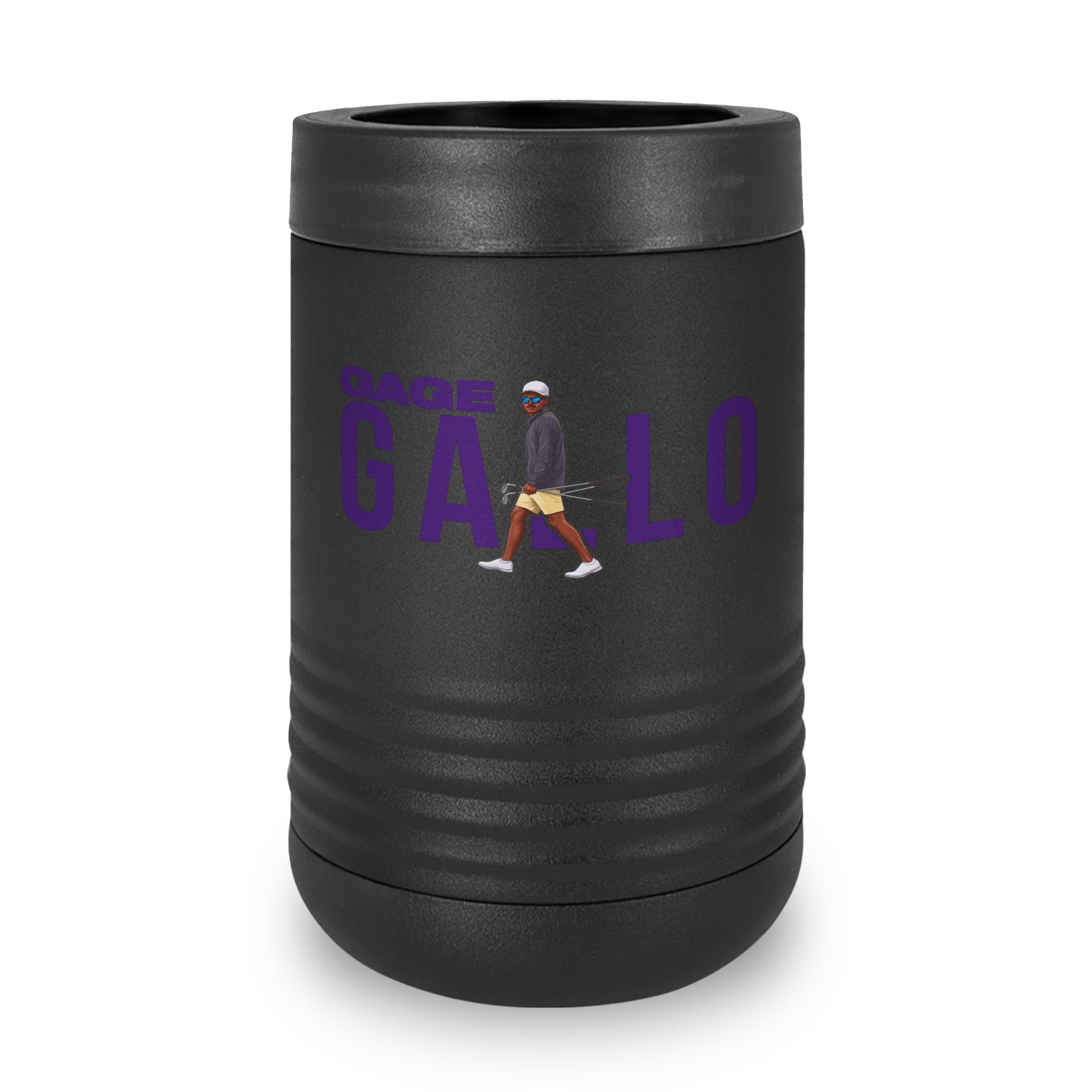 Stainless Can Cooler — character_player_name in Black