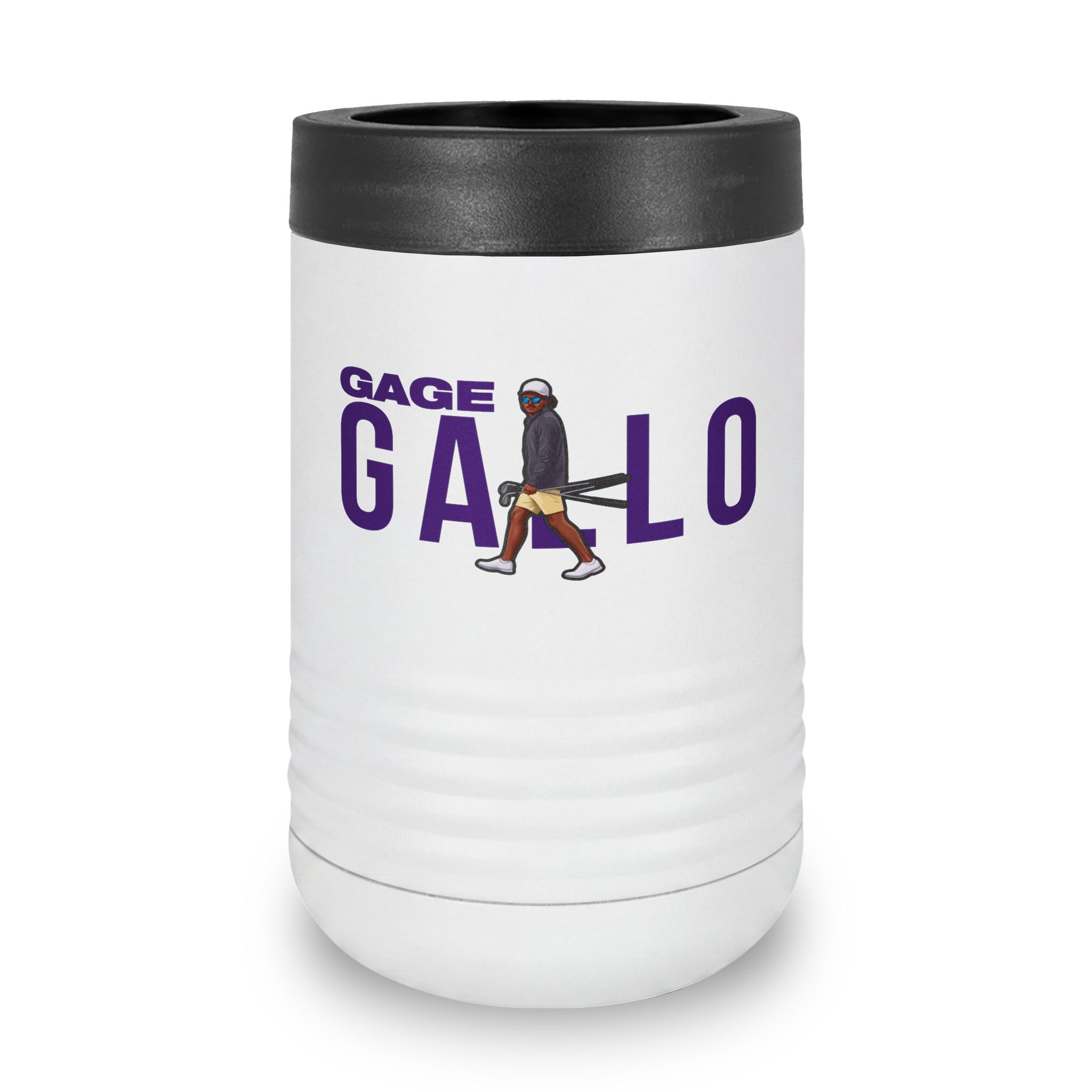 Stainless Can Cooler — character_player_name in White