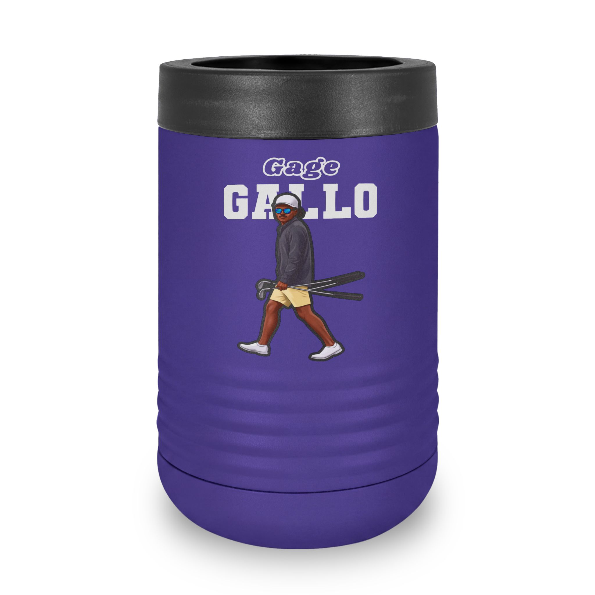 Stainless Can Cooler — character_name_arch in Purple