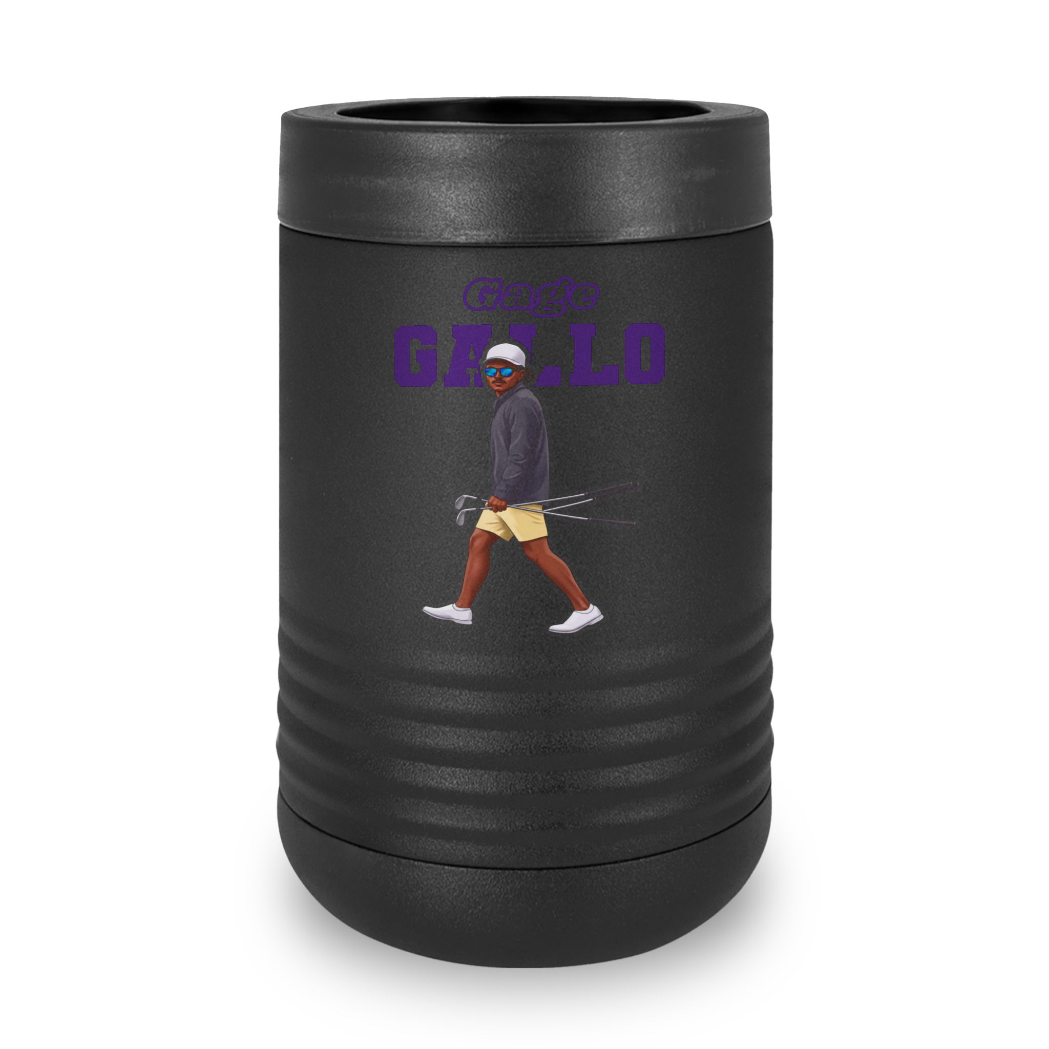 Stainless Can Cooler — character_name_arch in Black