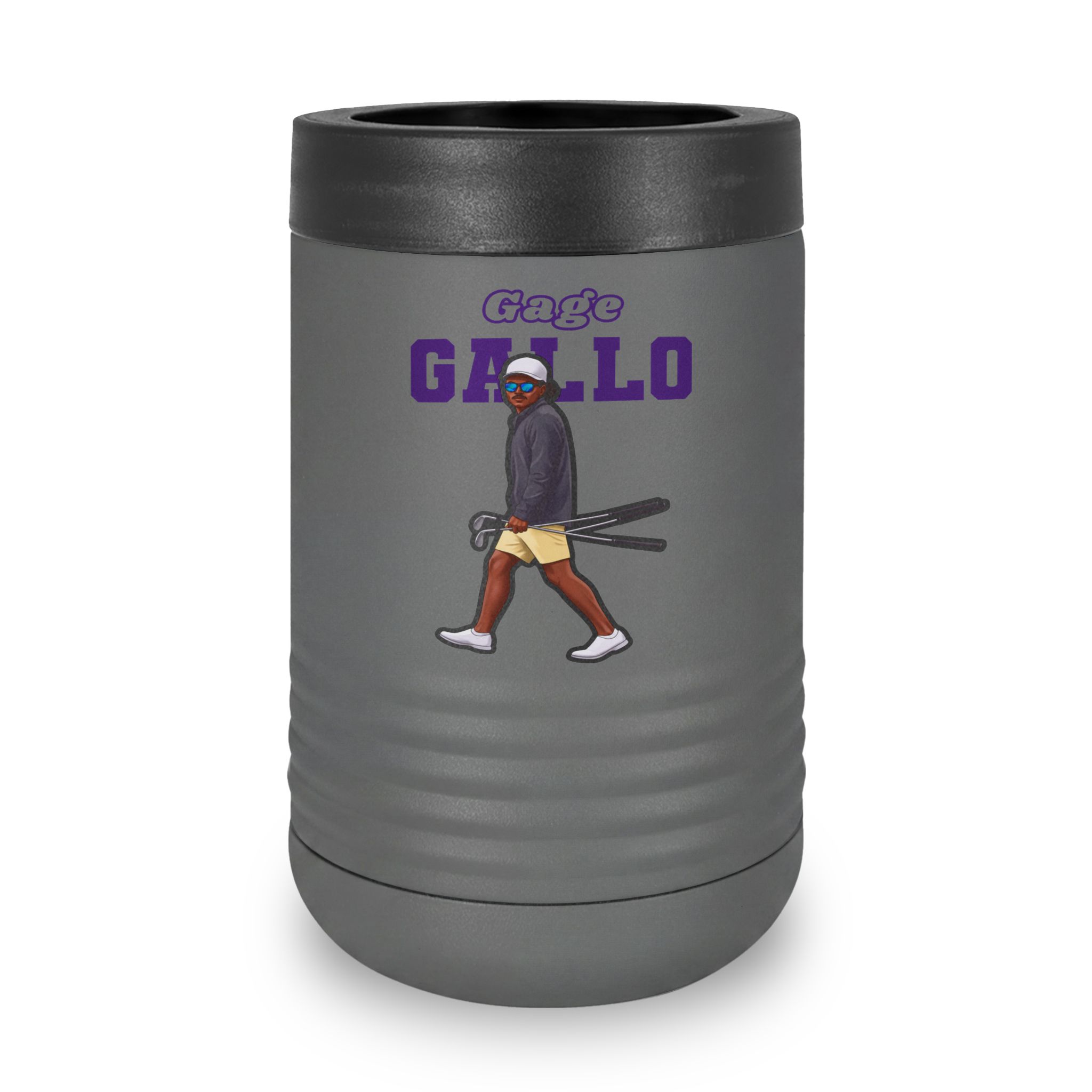 Stainless Can Cooler — character_name_arch in Grey