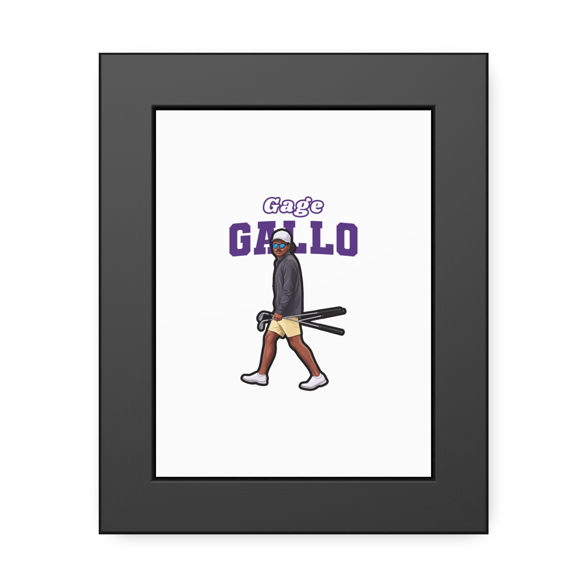 Framed Poster — character_name_arch in Black