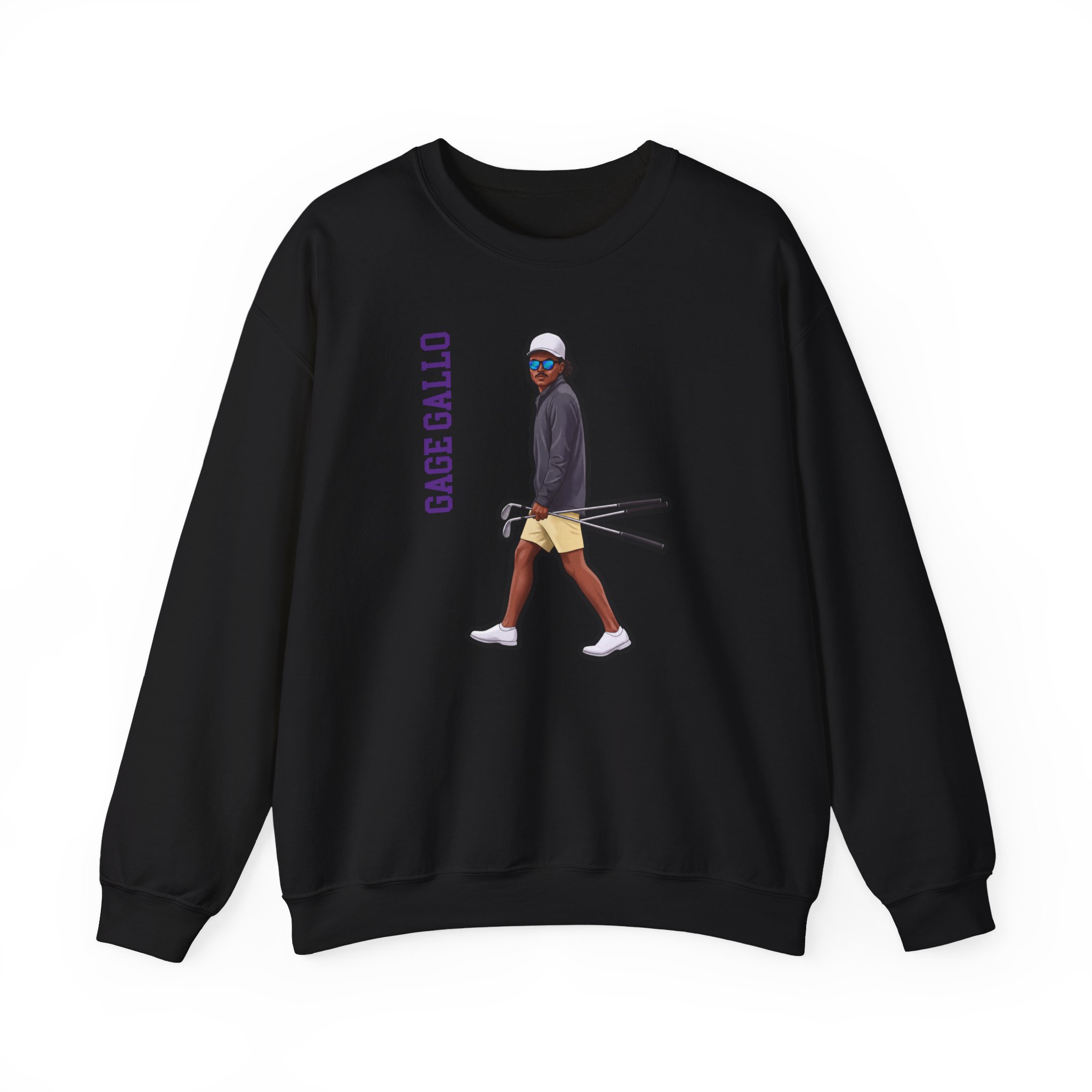Crewneck Sweatshirt — character_name_vertical in Black