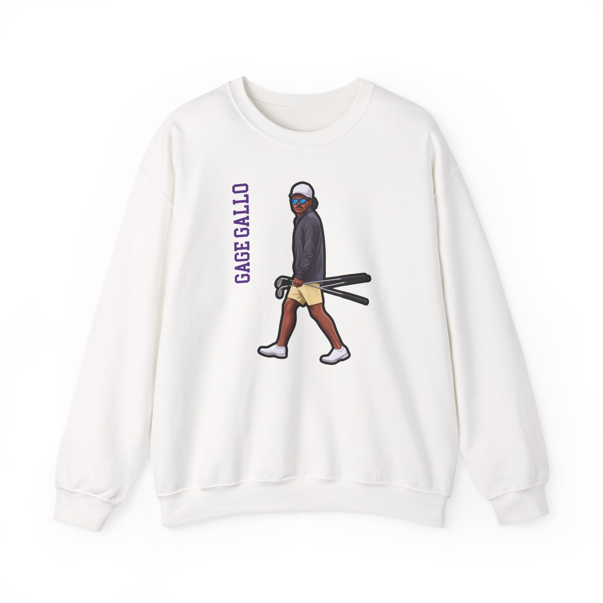 Crewneck Sweatshirt — character_name_vertical in White