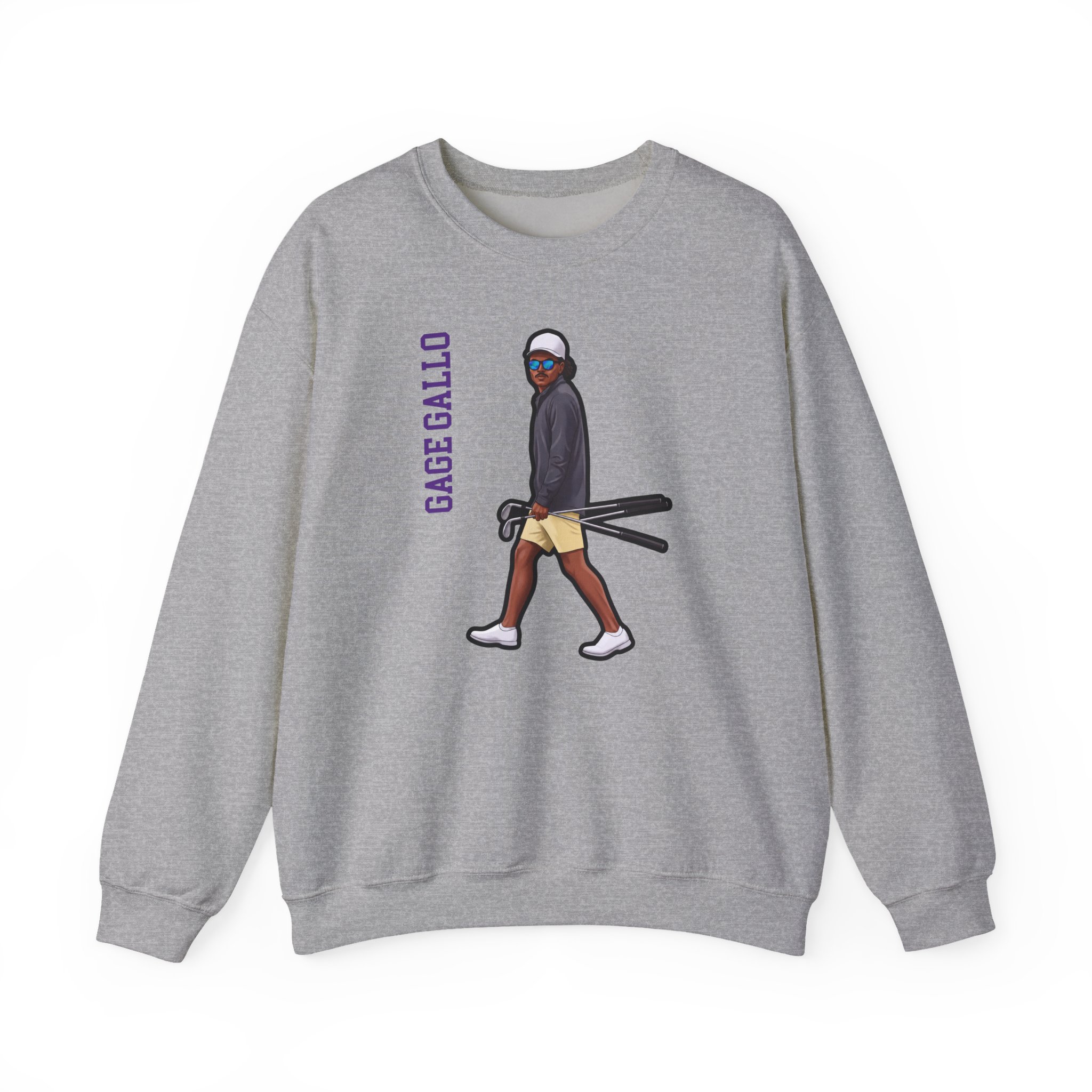 Crewneck Sweatshirt — character_name_vertical in Grey