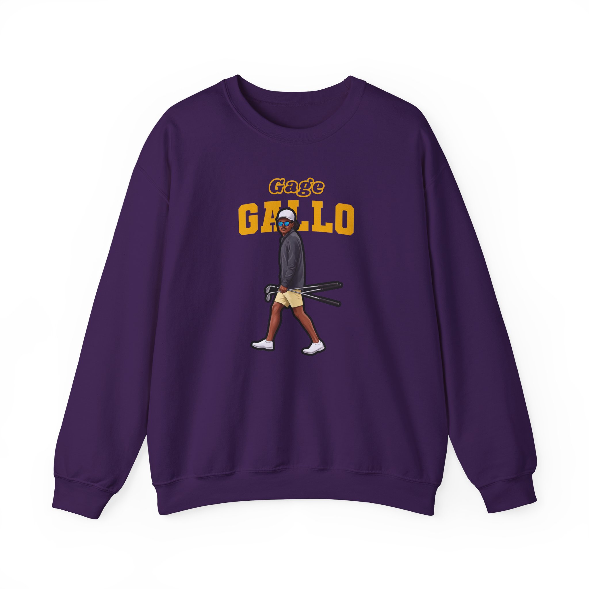 Crewneck Sweatshirt — character_name_arch in Purple