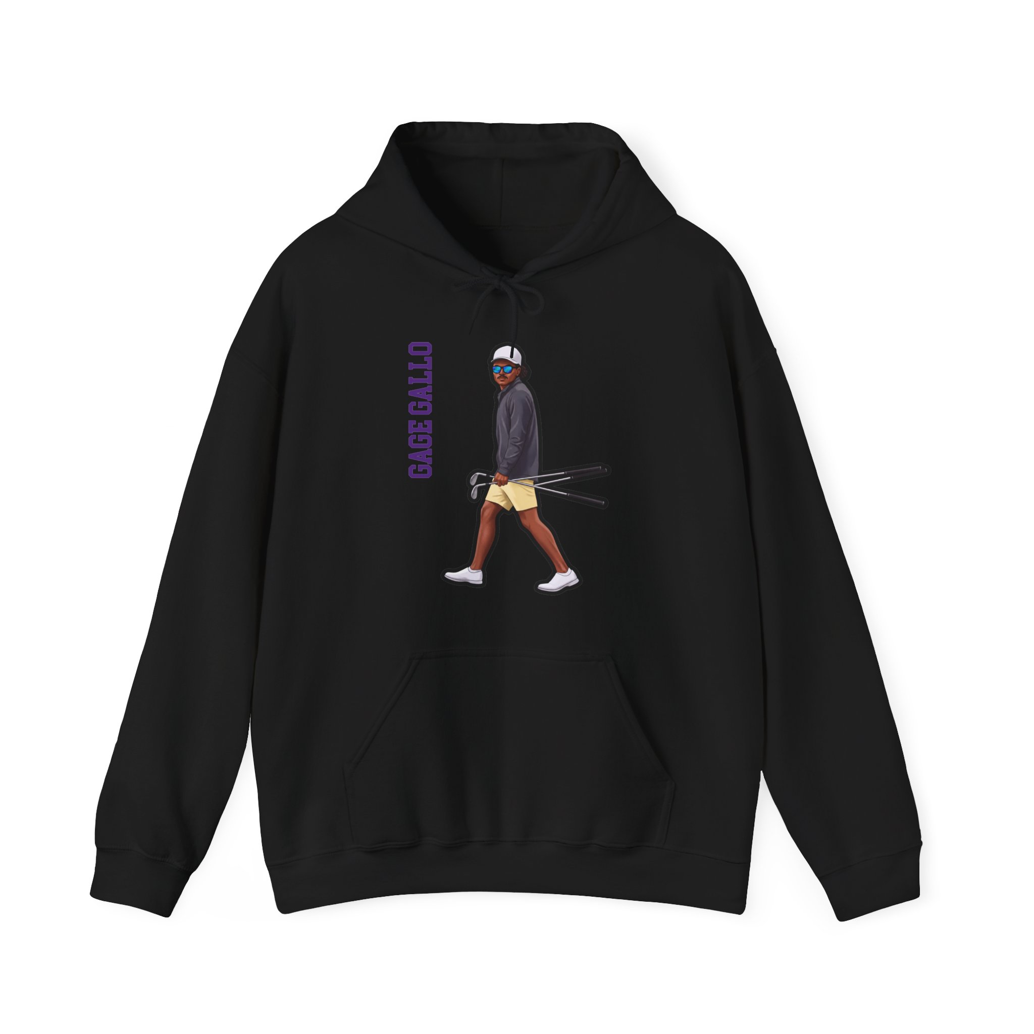 Hoodie — character_name_vertical in Black